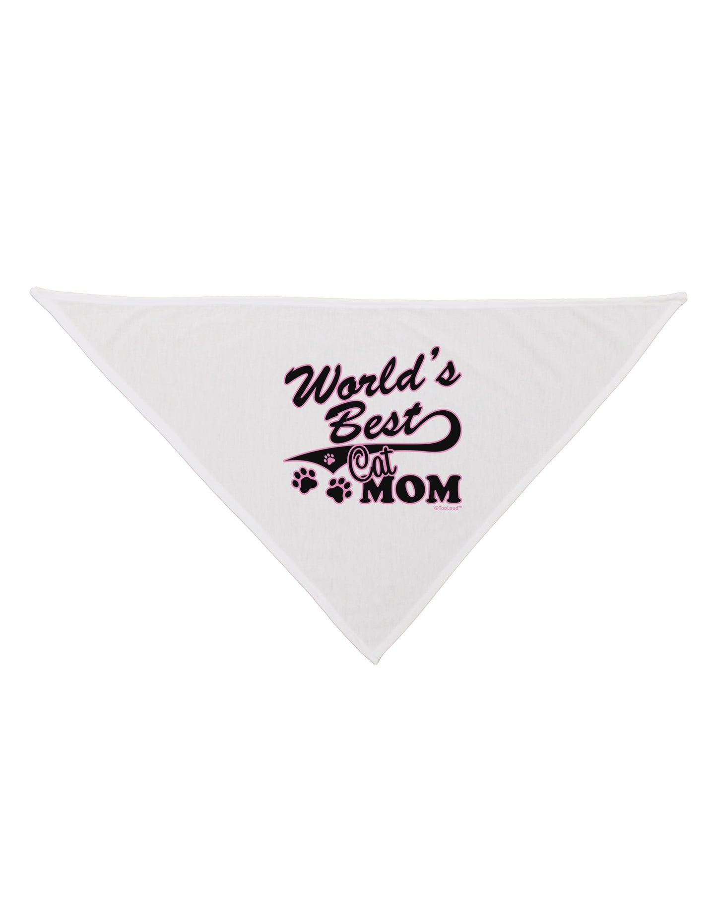 World's Best Cat Mom Dog Bandana 26 by TooLoud-Dog Bandana-TooLoud-White-One-Size-Fits-Most-Davson Sales
