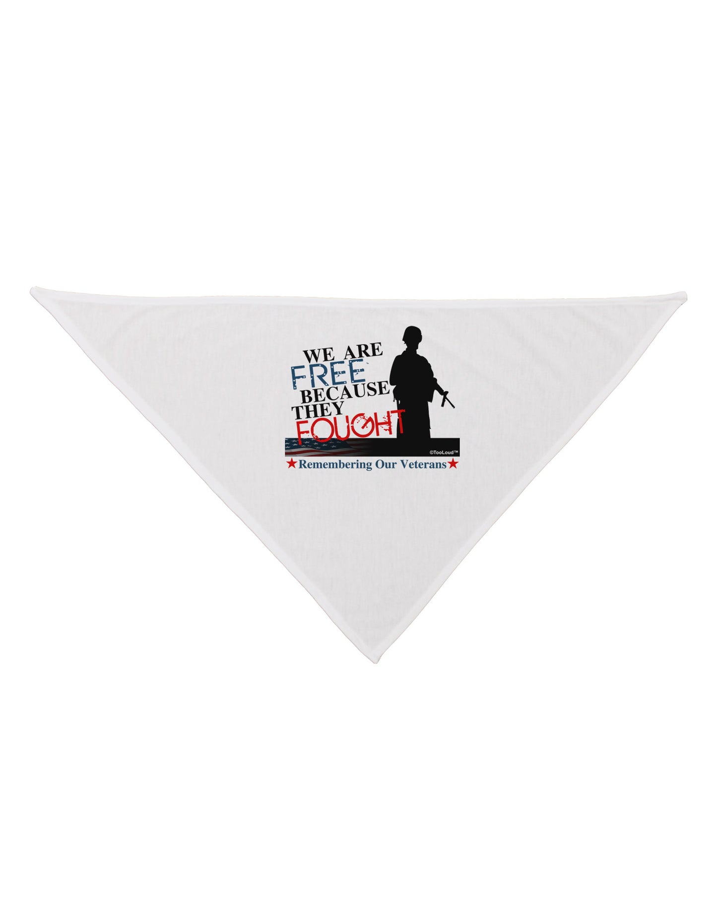 Because They Fought - Veterans Dog Bandana 26-Dog Bandana-TooLoud-White-One-Size-Fits-Most-Davson Sales
