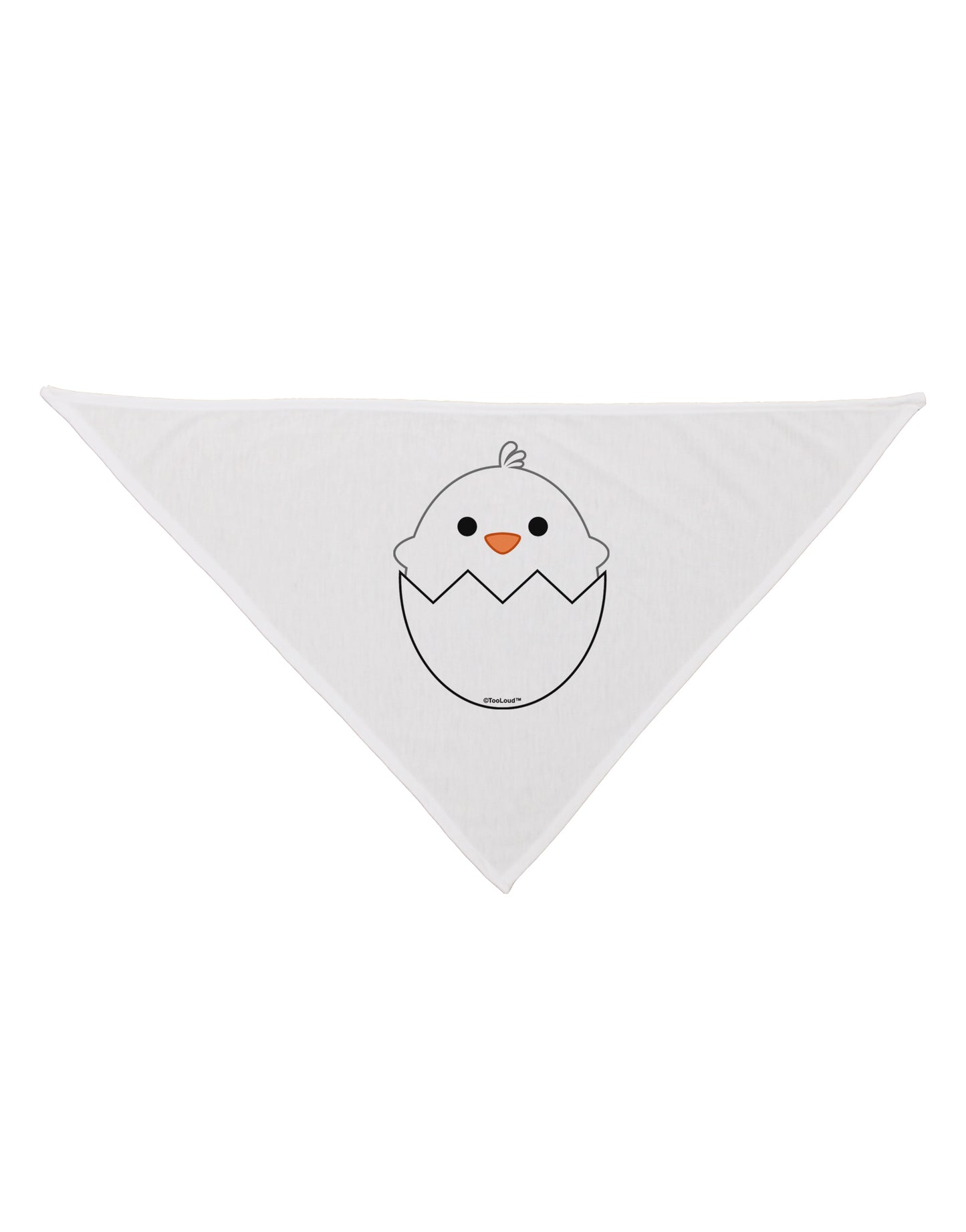 Cute Hatching Chick - White Dog Bandana 26 by TooLoud-Dog Bandana-TooLoud-White-One-Size-Fits-Most-Davson Sales