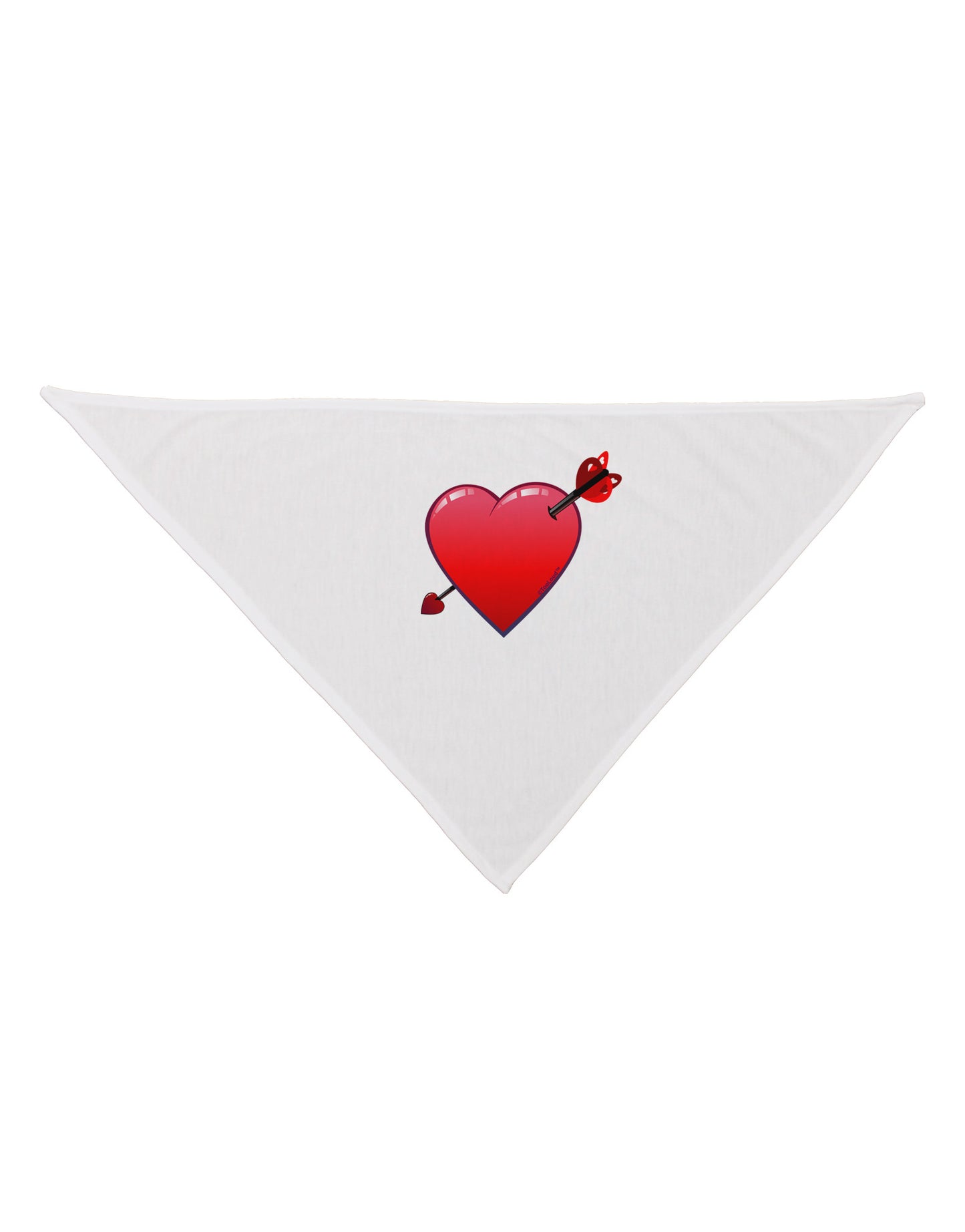 Shot Through the Heart Cute Dog Bandana 26" by-Dog Bandana-TooLoud-White-One-Size-Fits-Most-Davson Sales