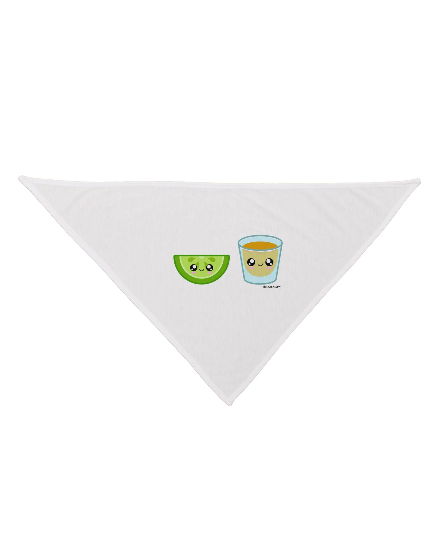 Cute Tequila Shot and Lime Wedge Dog Bandana 26 by TooLoud-Dog Bandana-TooLoud-White-One-Size-Fits-Most-Davson Sales