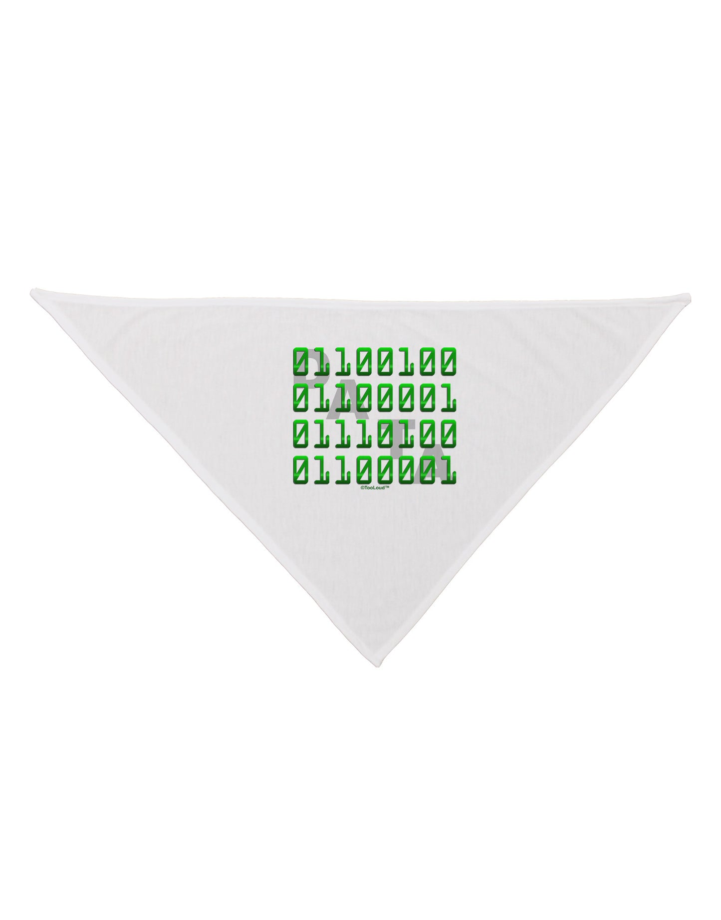 Binary Data Green Dog Bandana 26-Dog Bandana-TooLoud-White-One-Size-Fits-Most-Davson Sales
