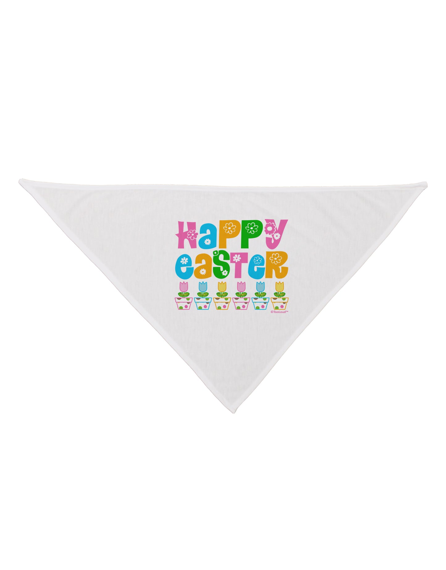 Happy Easter - Tulips Dog Bandana 26 by TooLoud-Dog Bandana-TooLoud-White-One-Size-Fits-Most-Davson Sales