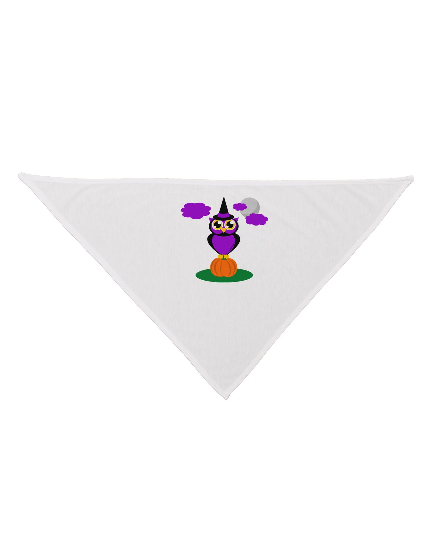 Owl Purple Dog Bandana 26-Dog Bandana-TooLoud-White-One-Size-Fits-Most-Davson Sales