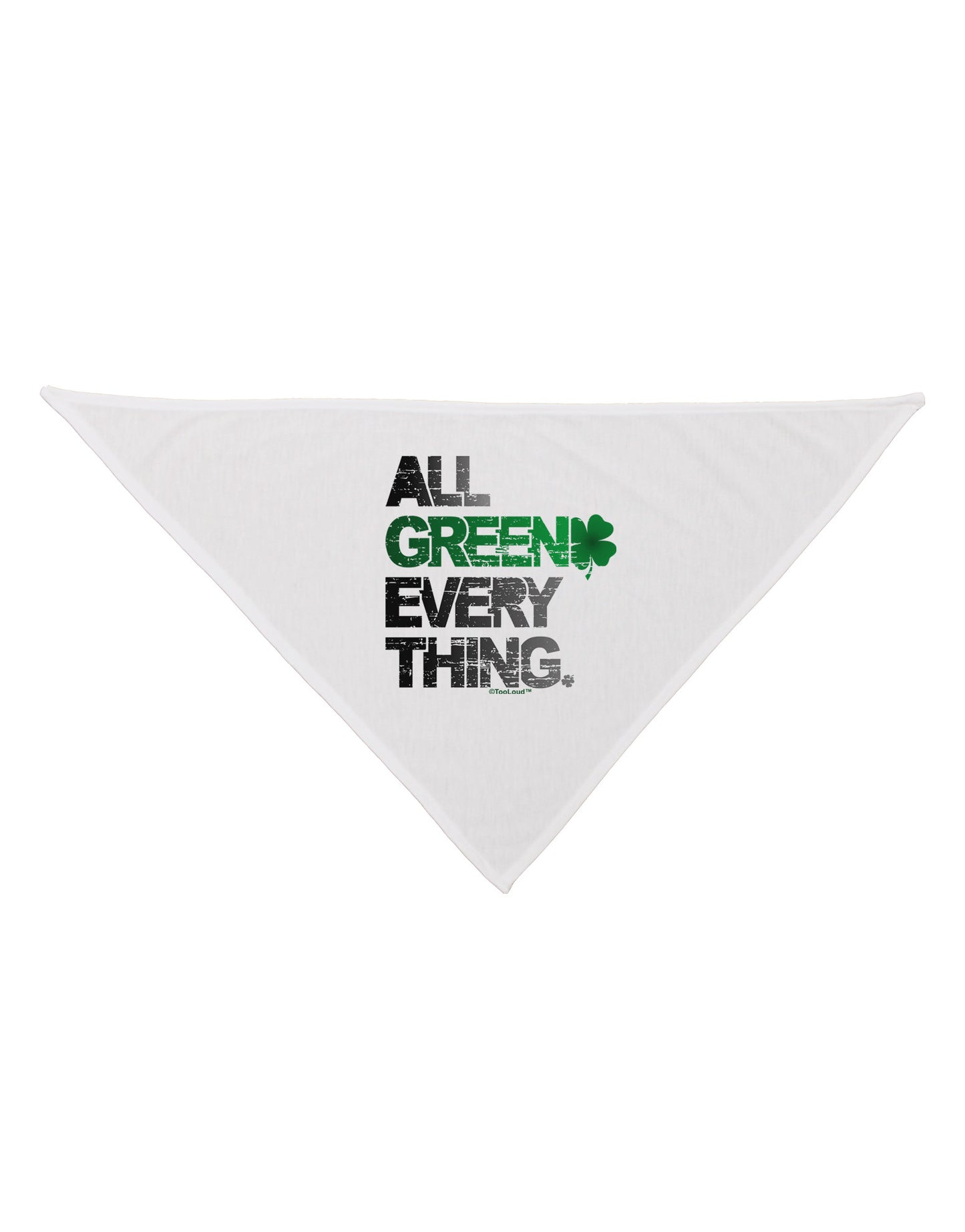 All Green Everything Distressed Dog Bandana 26-Dog Bandana-TooLoud-White-One-Size-Fits-Most-Davson Sales