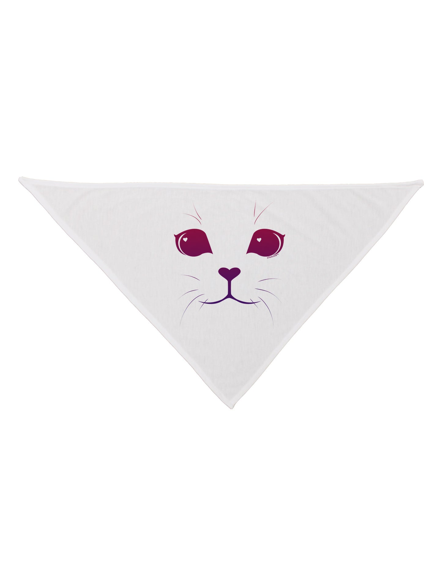 Heart Kitten Dog Bandana 26" by-Dog Bandana-TooLoud-White-One-Size-Fits-Most-Davson Sales
