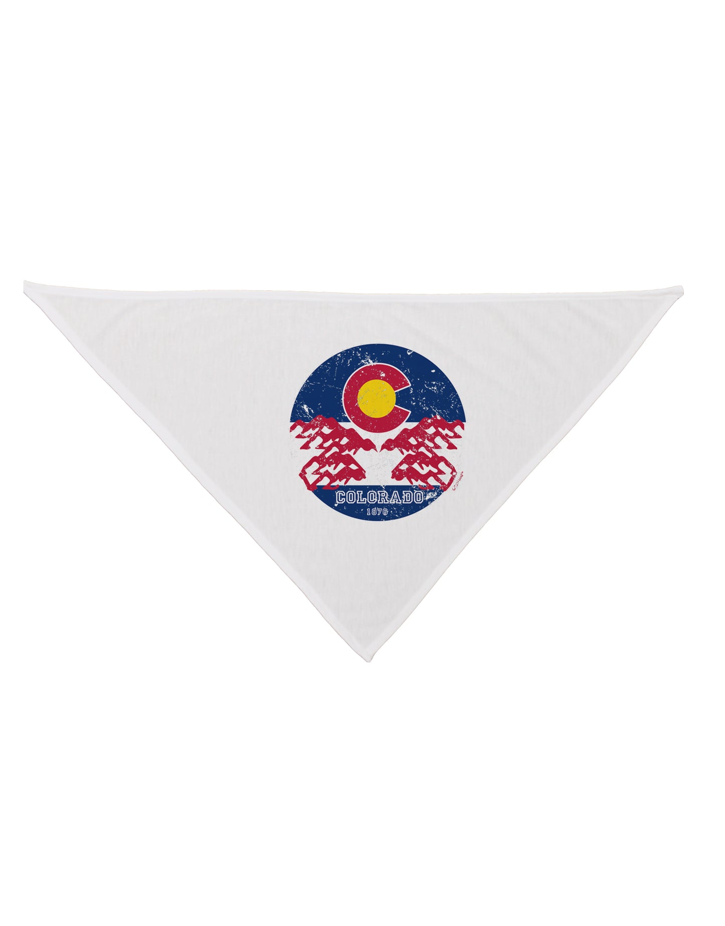 Grunge Colorado Rocky Mountain Bighorn Sheep Flag Dog Bandana 26 Inch-Dog Bandana-TooLoud-White-One-Size-Fits-Most-Davson Sales