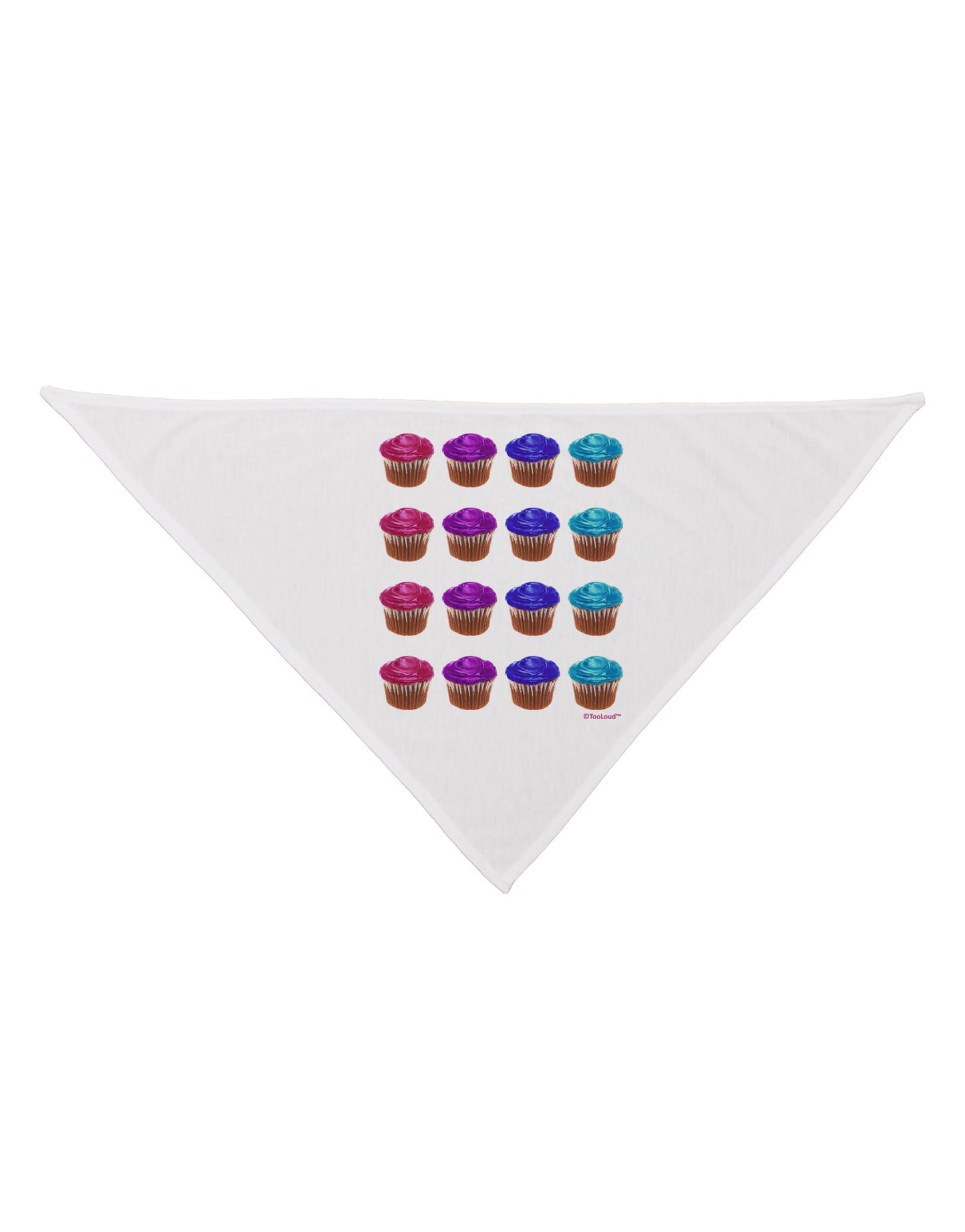 Colorful Cupcake Pattern Dog Bandana 26 by TooLoud-Dog Bandana-TooLoud-White-One-Size-Fits-Most-Davson Sales