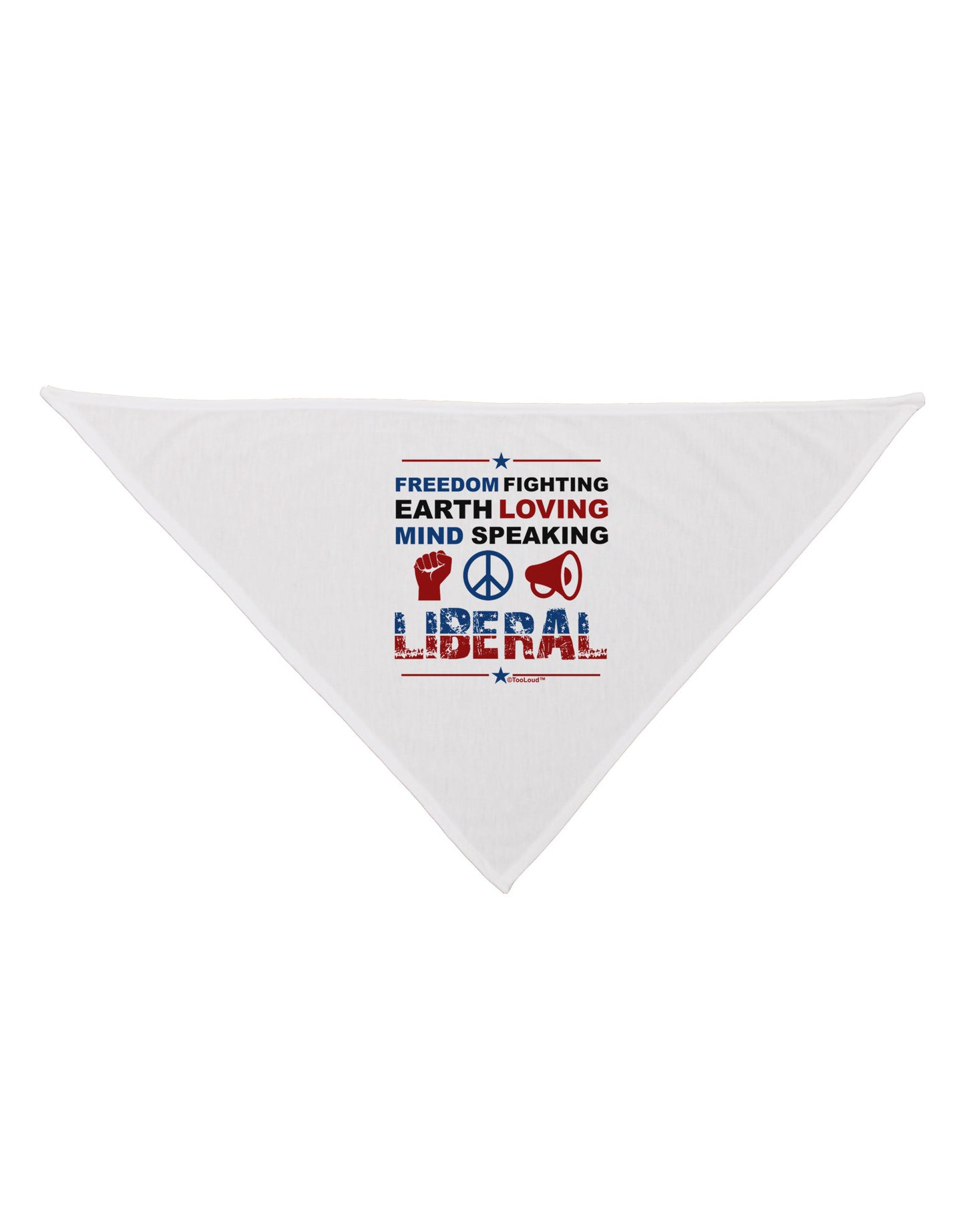 Freedom Fighting Liberal Dog Bandana 26-Dog Bandana-TooLoud-White-One-Size-Fits-Most-Davson Sales