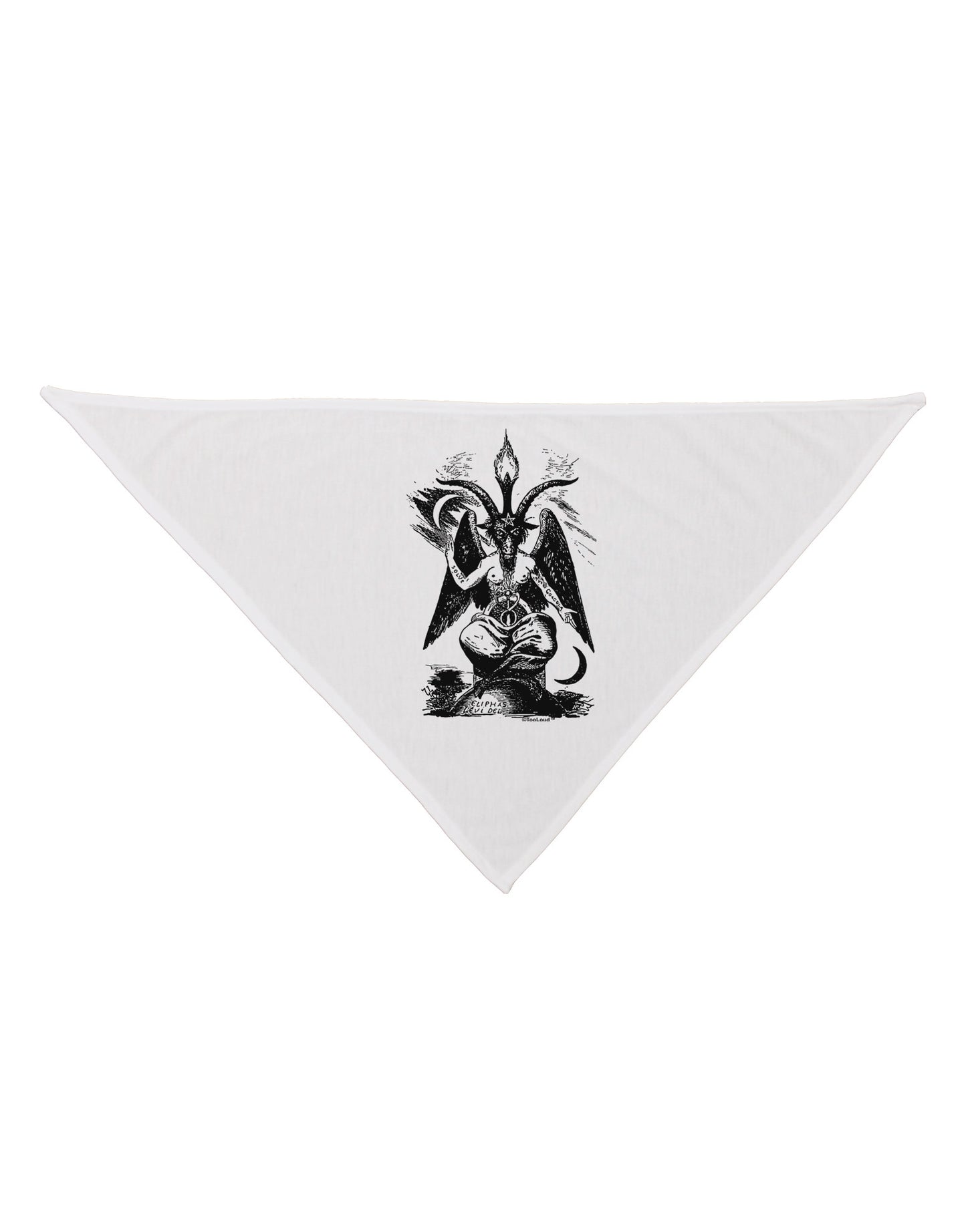 Baphomet Illustration Dog Bandana 26" by-Dog Bandana-TooLoud-White-One-Size-Fits-Most-Davson Sales