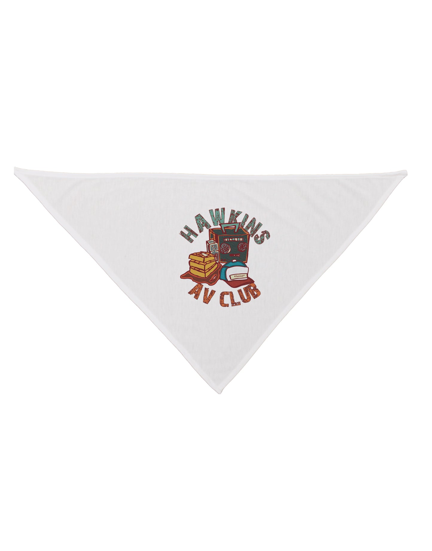 TooLoud Hawkins AV Club Dog Bandana 26 Inch-Dog Bandana-TooLoud-White-One-Size-Fits-Most-Davson Sales
