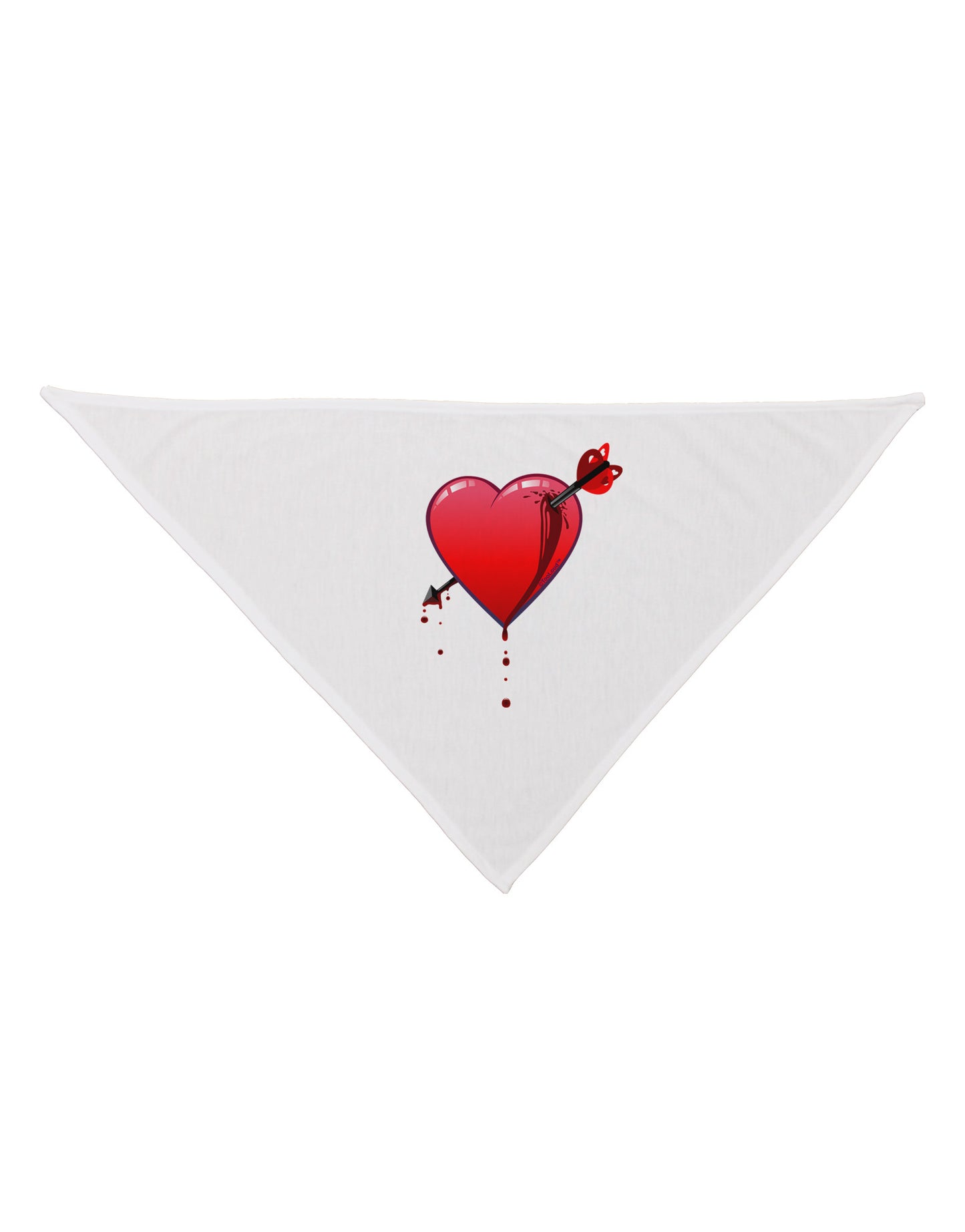 Shot Through the Heart Bleeding Dog Bandana 26" by-Dog Bandana-TooLoud-White-One-Size-Fits-Most-Davson Sales