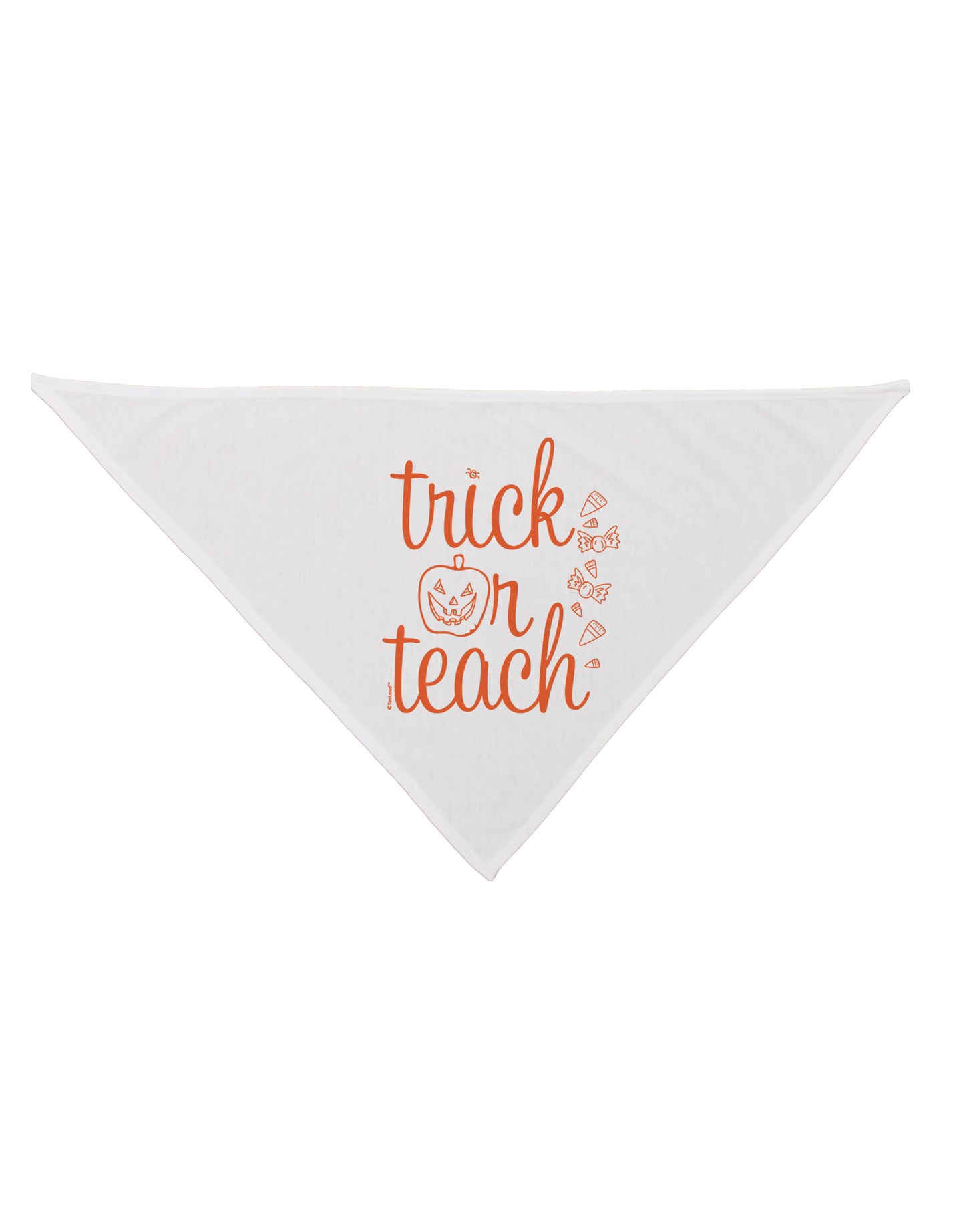 Trick or Teach Dog Bandana 26 Inch-Dog Bandana-TooLoud-White-One-Size-Fits-Most-Davson Sales