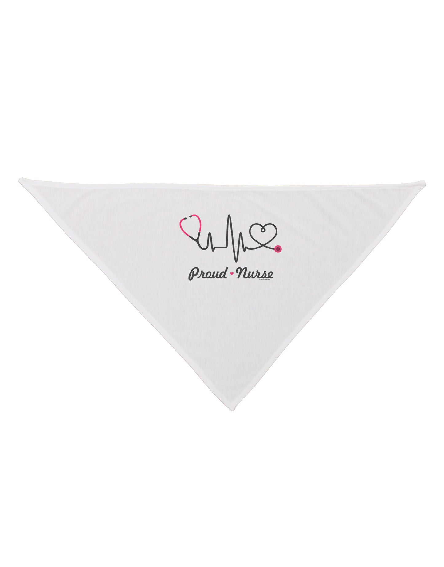 Stethoscope Heartbeat Text Dog Bandana 26-Dog Bandana-TooLoud-White-One-Size-Fits-Most-Davson Sales