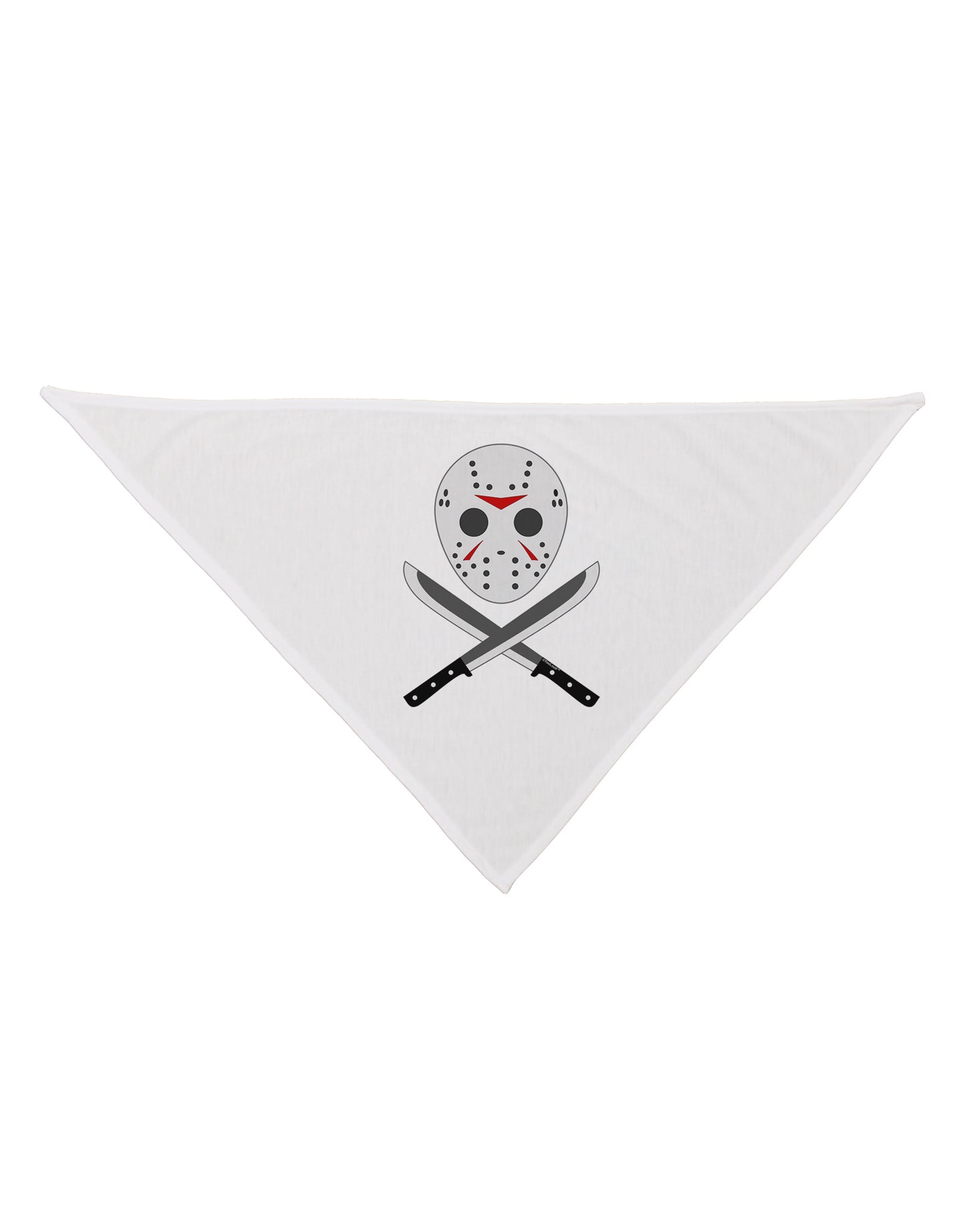 Scary Mask With Machete - Halloween Dog Bandana 26-Dog Bandana-TooLoud-White-One-Size-Fits-Most-Davson Sales