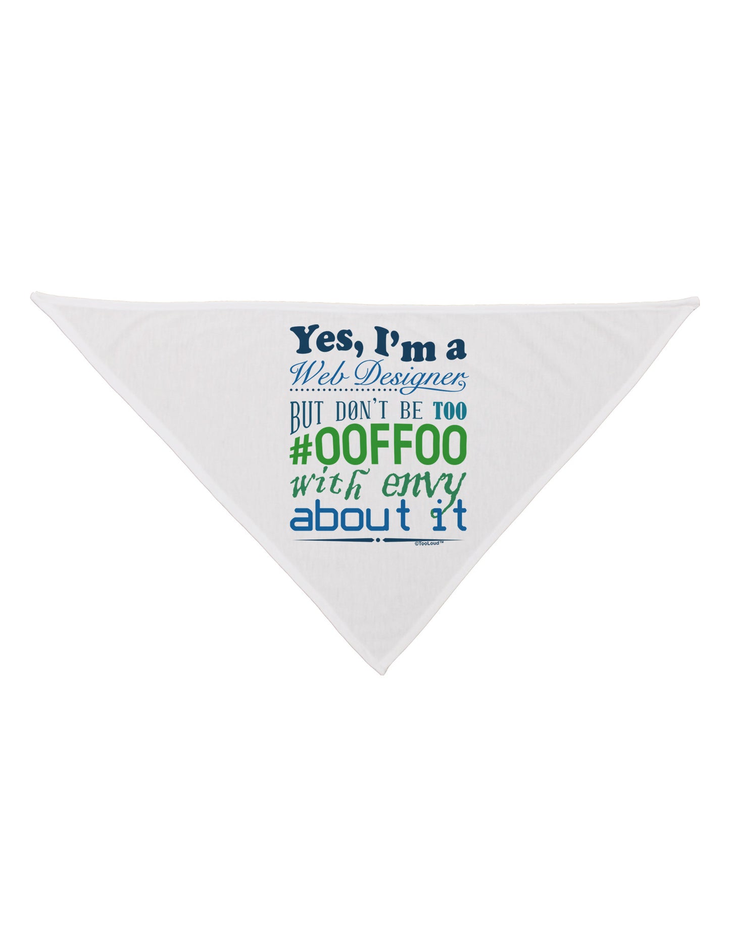 Web Designer -00FF00 With Envy Dog Bandana 26-Dog Bandana-TooLoud-White-One-Size-Fits-Most-Davson Sales