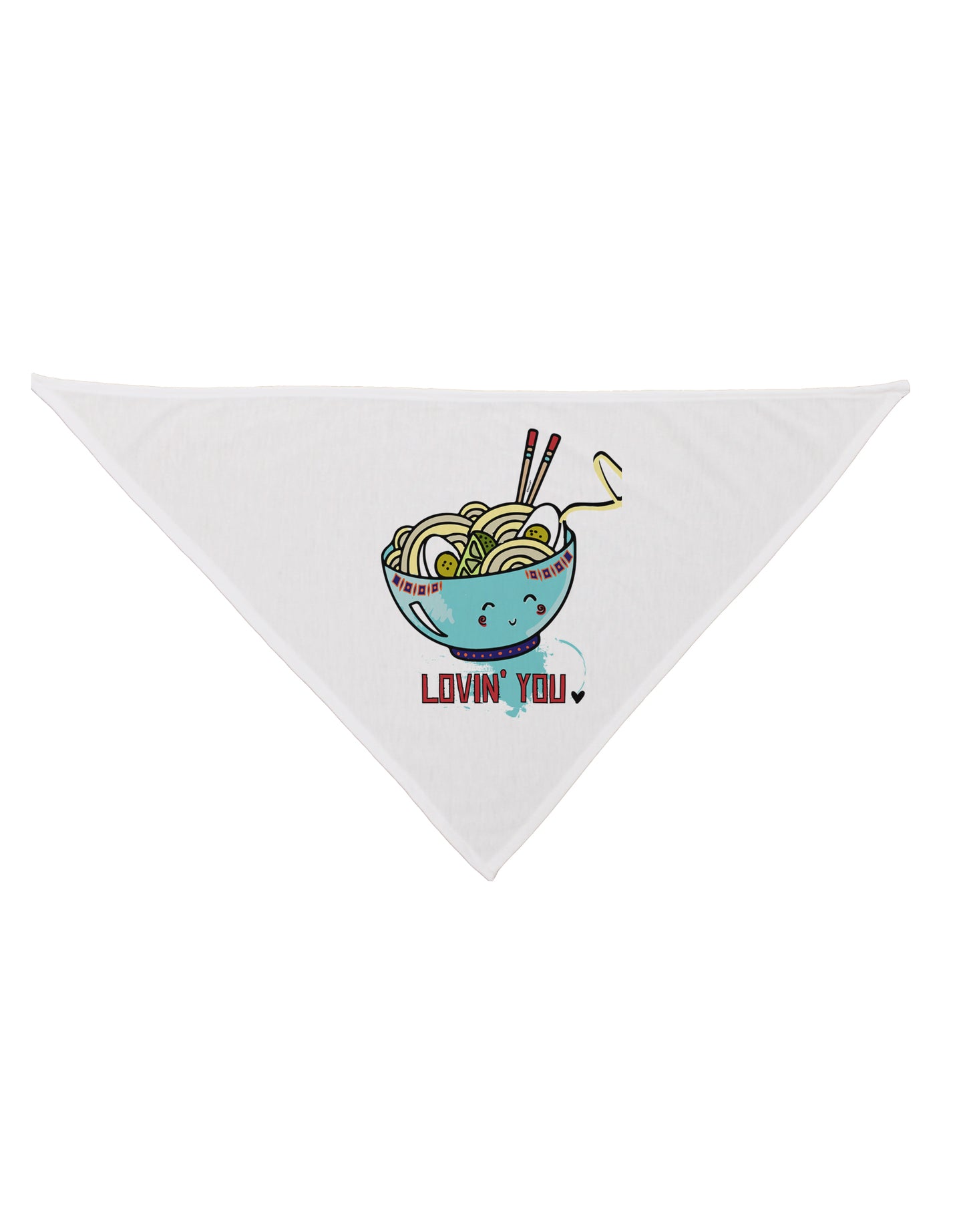 TooLoud Matching Lovin You Blue Pho Bowl Dog Bandana 26 Inch-Dog Bandana-TooLoud-White-One-Size-Fits-Most-Davson Sales