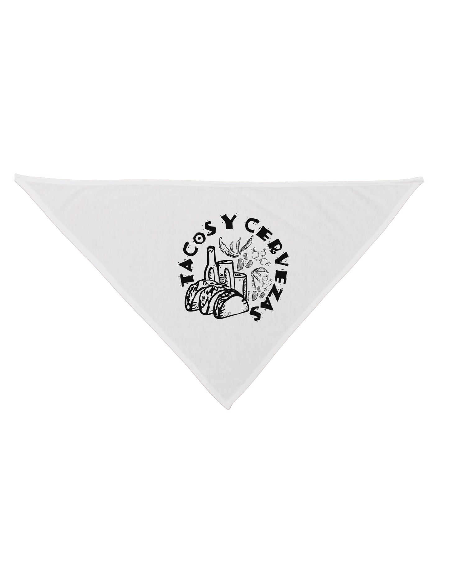 Tacos Y Cervezas Dog Bandana 26 Inch-Dog Bandana-TooLoud-White-One-Size-Fits-Most-Davson Sales
