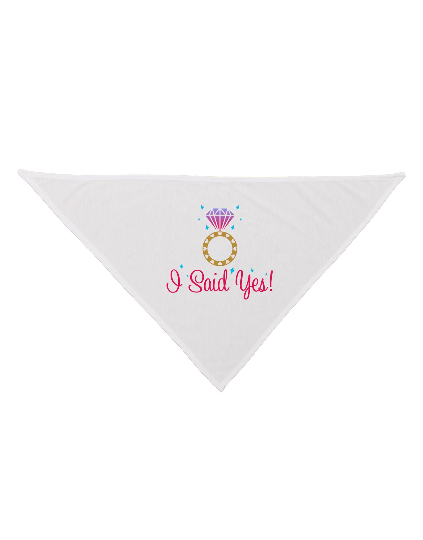 I Said Yes - Diamond Ring - Color Dog Bandana 26-Dog Bandana-TooLoud-White-One-Size-Fits-Most-Davson Sales