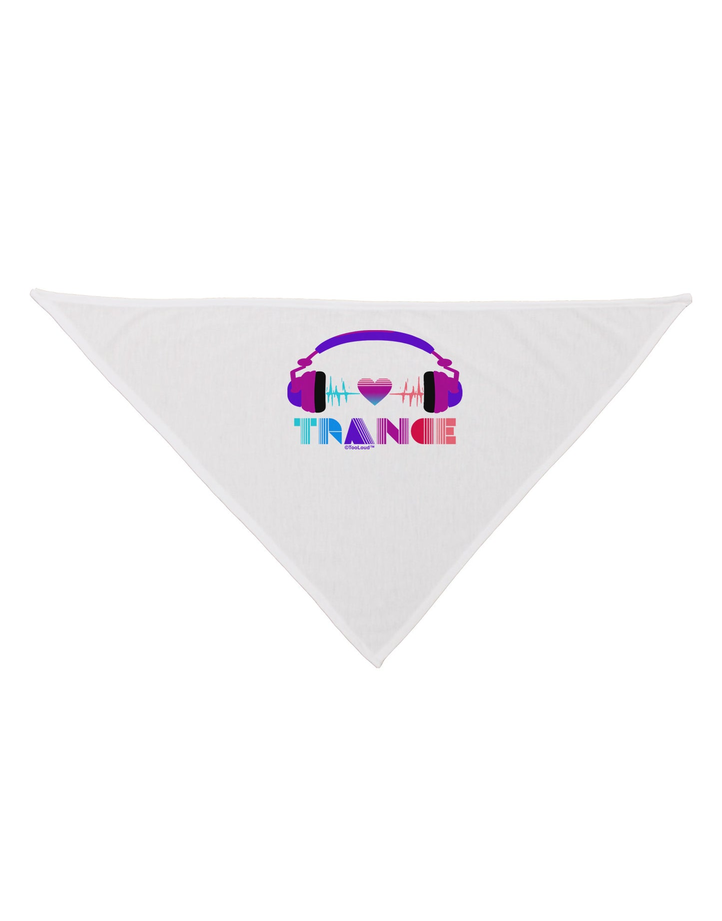 Heart Trance Dog Bandana 26-Dog Bandana-TooLoud-White-One-Size-Fits-Most-Davson Sales