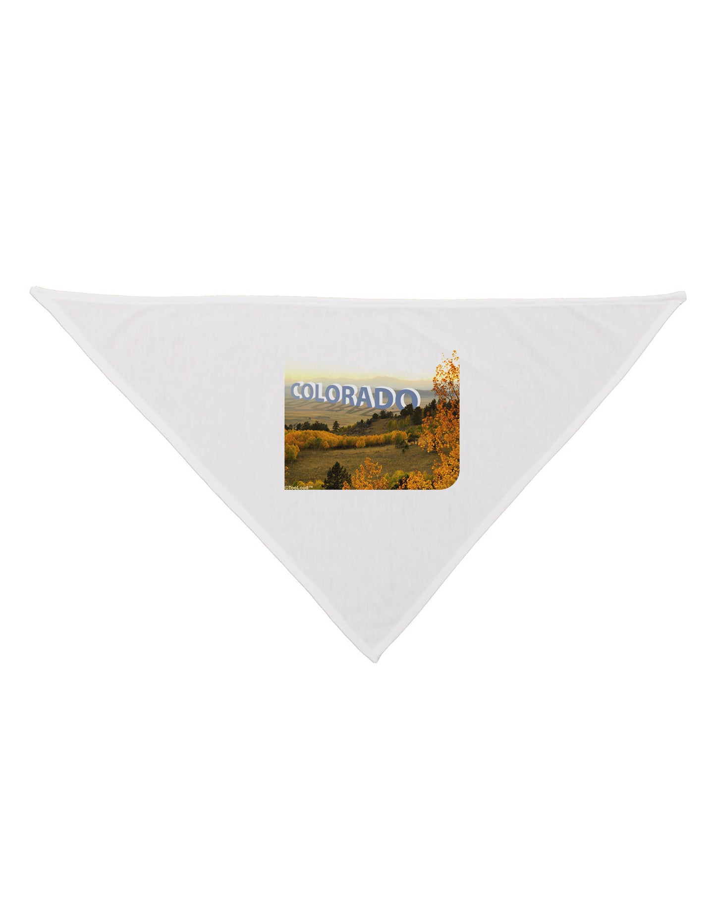 Colorado Postcard Gentle Sunrise Dog Bandana 26" by-Dog Bandana-TooLoud-White-One-Size-Fits-Most-Davson Sales