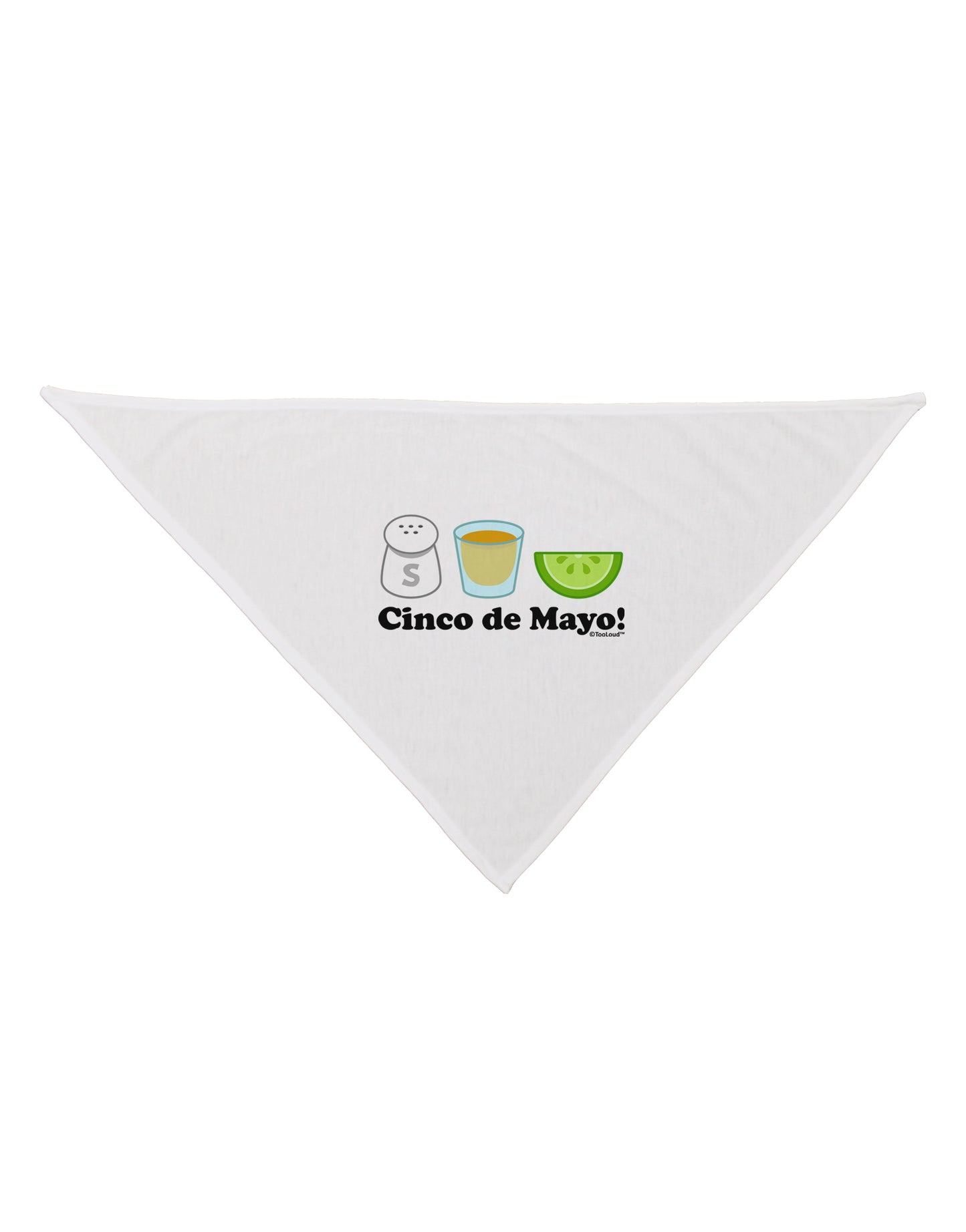 Cinco de Mayo Design - Salt Tequila Lime Dog Bandana 26 by TooLoud-Dog Bandana-TooLoud-White-One-Size-Fits-Most-Davson Sales