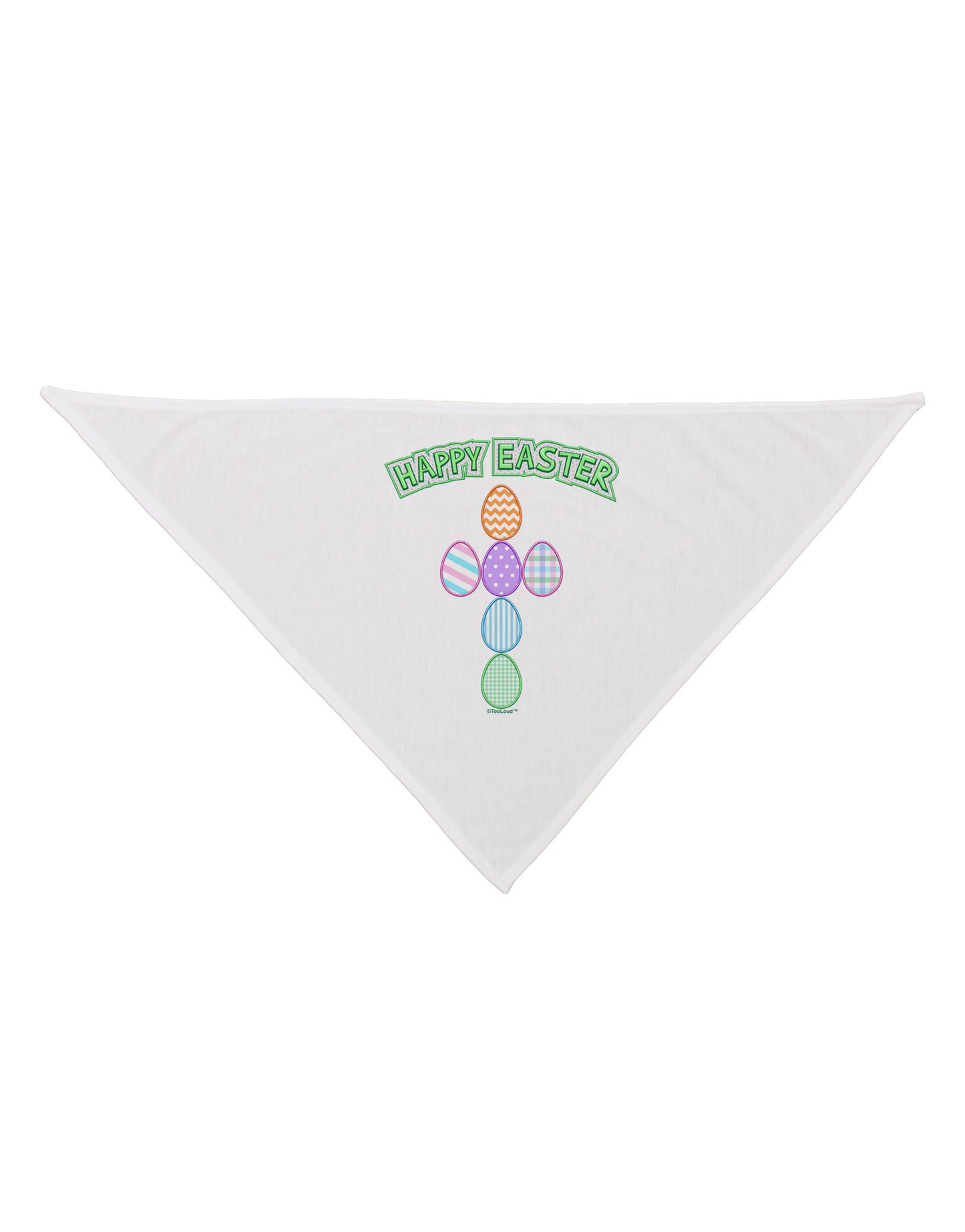 Happy Easter Egg Cross Faux Applique Dog Bandana 26-Dog Bandana-TooLoud-White-One-Size-Fits-Most-Davson Sales