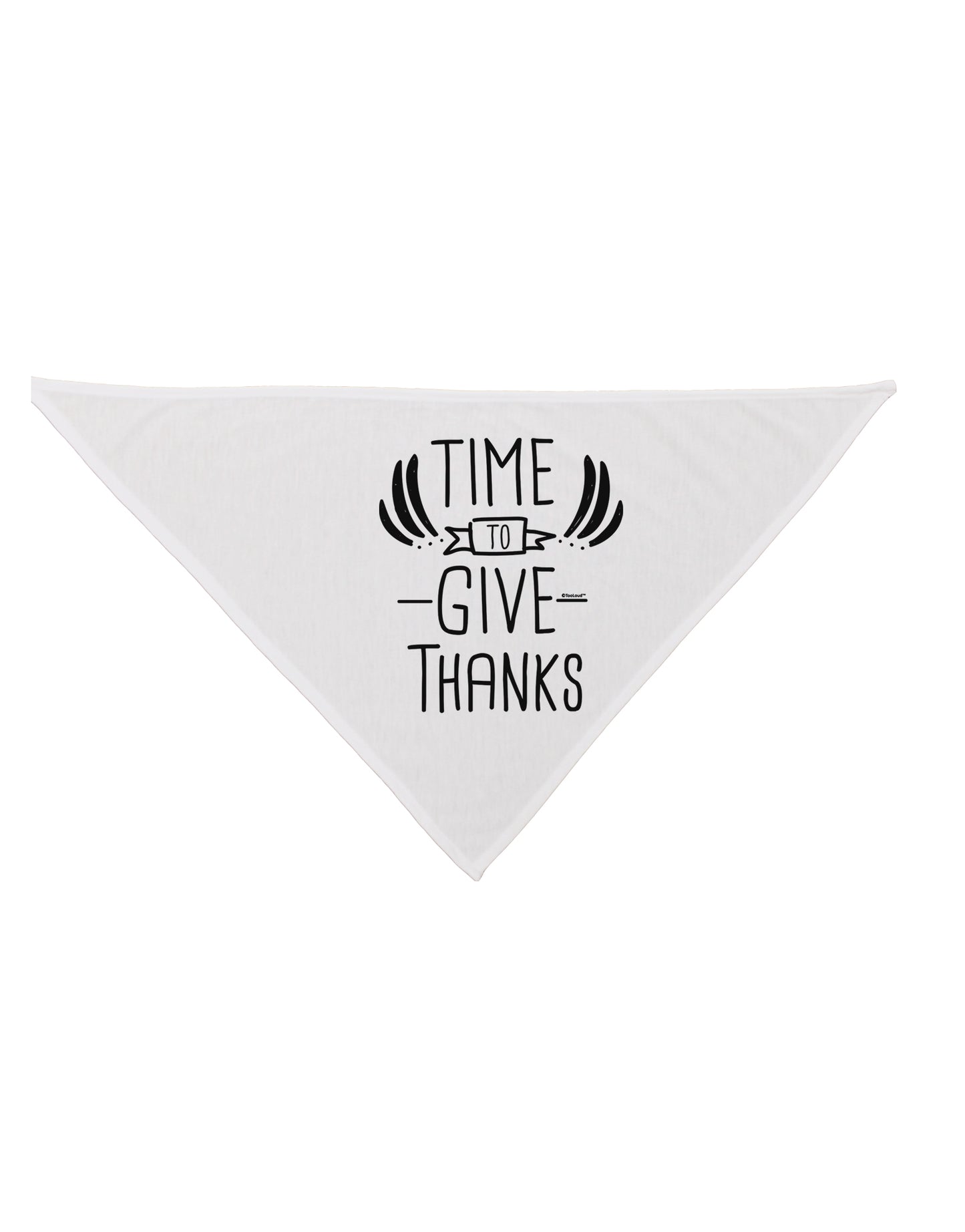 Time to Give Thanks Dog Bandana 26 Inch-Dog Bandana-TooLoud-White-One-Size-Fits-Most-Davson Sales