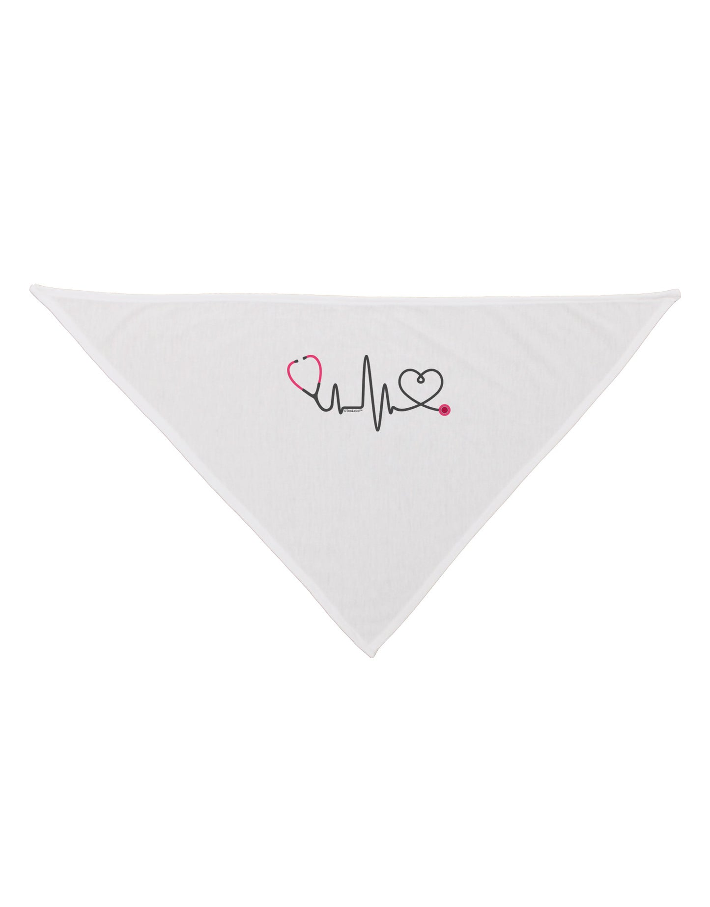 Stethoscope Heartbeat Dog Bandana 26-Dog Bandana-TooLoud-White-One-Size-Fits-Most-Davson Sales