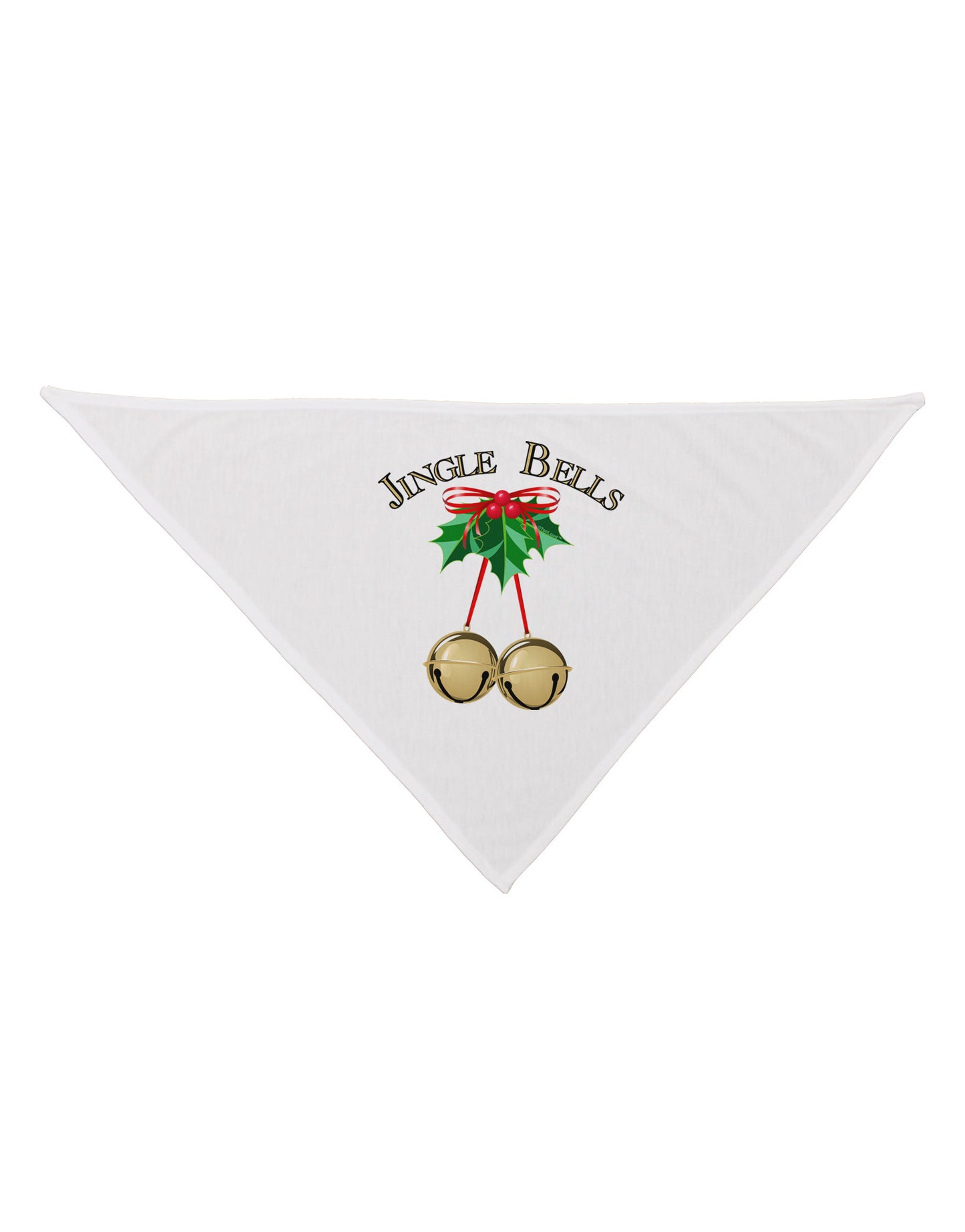 Jingle Bells Dog Bandana 26" by-Dog Bandana-TooLoud-White-One-Size-Fits-Most-Davson Sales