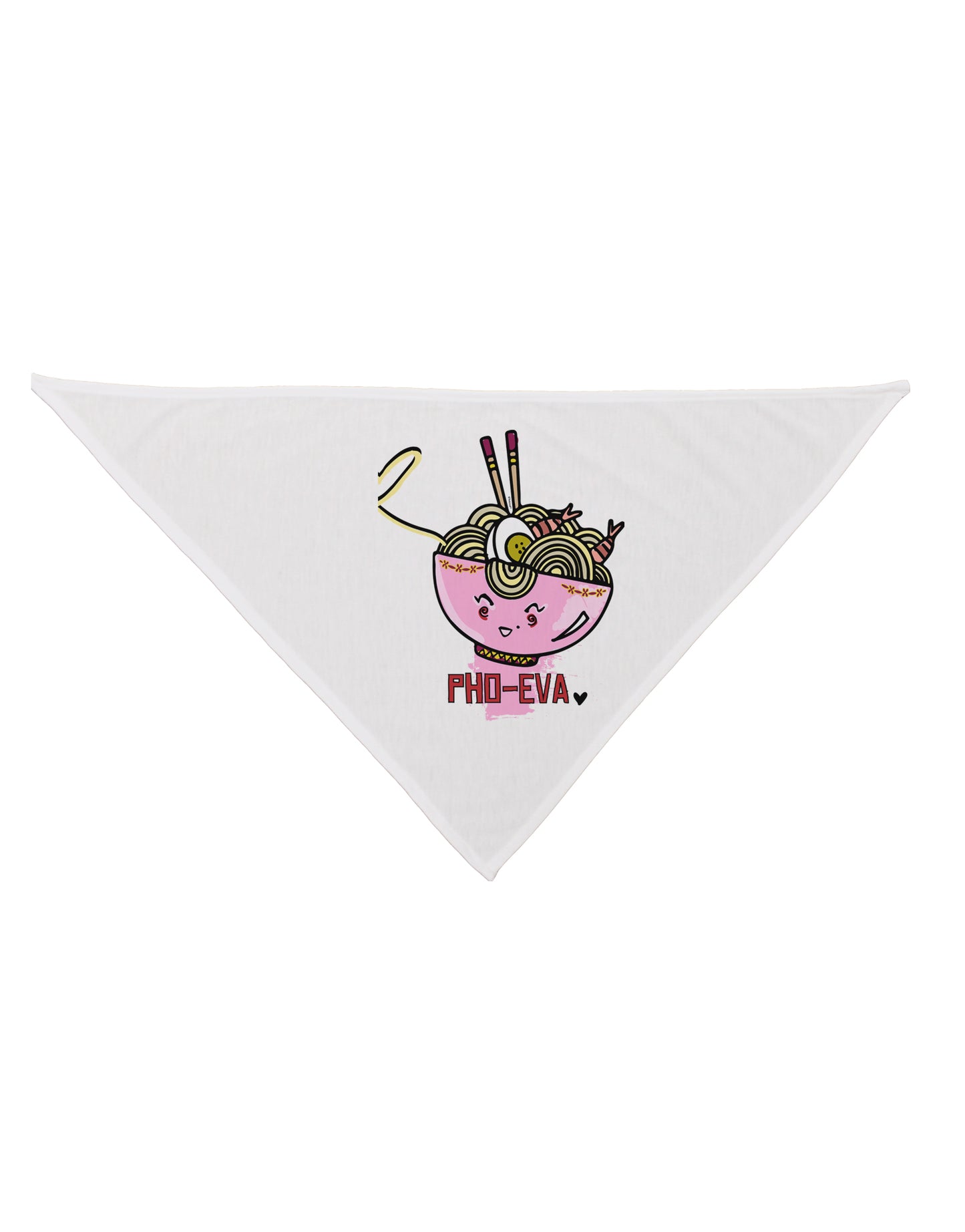 TooLoud Matching Pho Eva Pink Pho Bowl Dog Bandana 26 Inch-Dog Bandana-TooLoud-White-One-Size-Fits-Most-Davson Sales