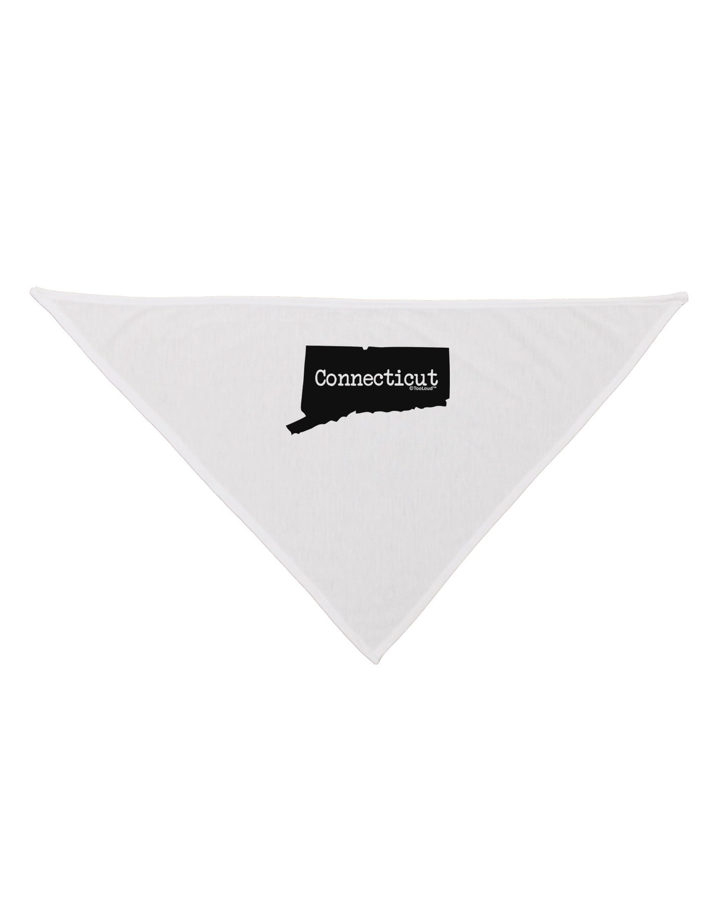 Connecticut - United States Shape Dog Bandana 26 by TooLoud-Dog Bandana-TooLoud-White-One-Size-Fits-Most-Davson Sales