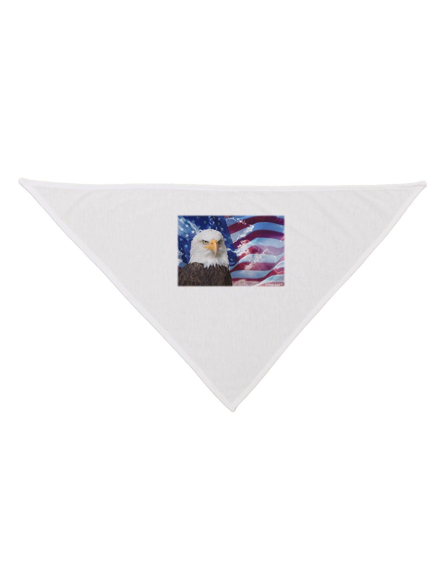 All American Eagle Dog Bandana 26"-Dog Bandana-TooLoud-White-One-Size-Fits-Most-Davson Sales