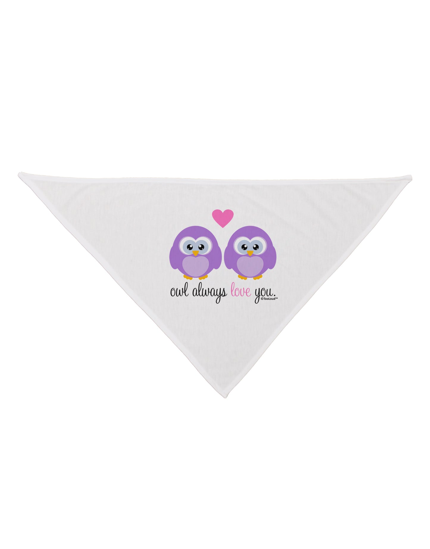 Owl Always Love You - Purple Owls Dog Bandana 26 by TooLoud-Dog Bandana-TooLoud-White-One-Size-Fits-Most-Davson Sales