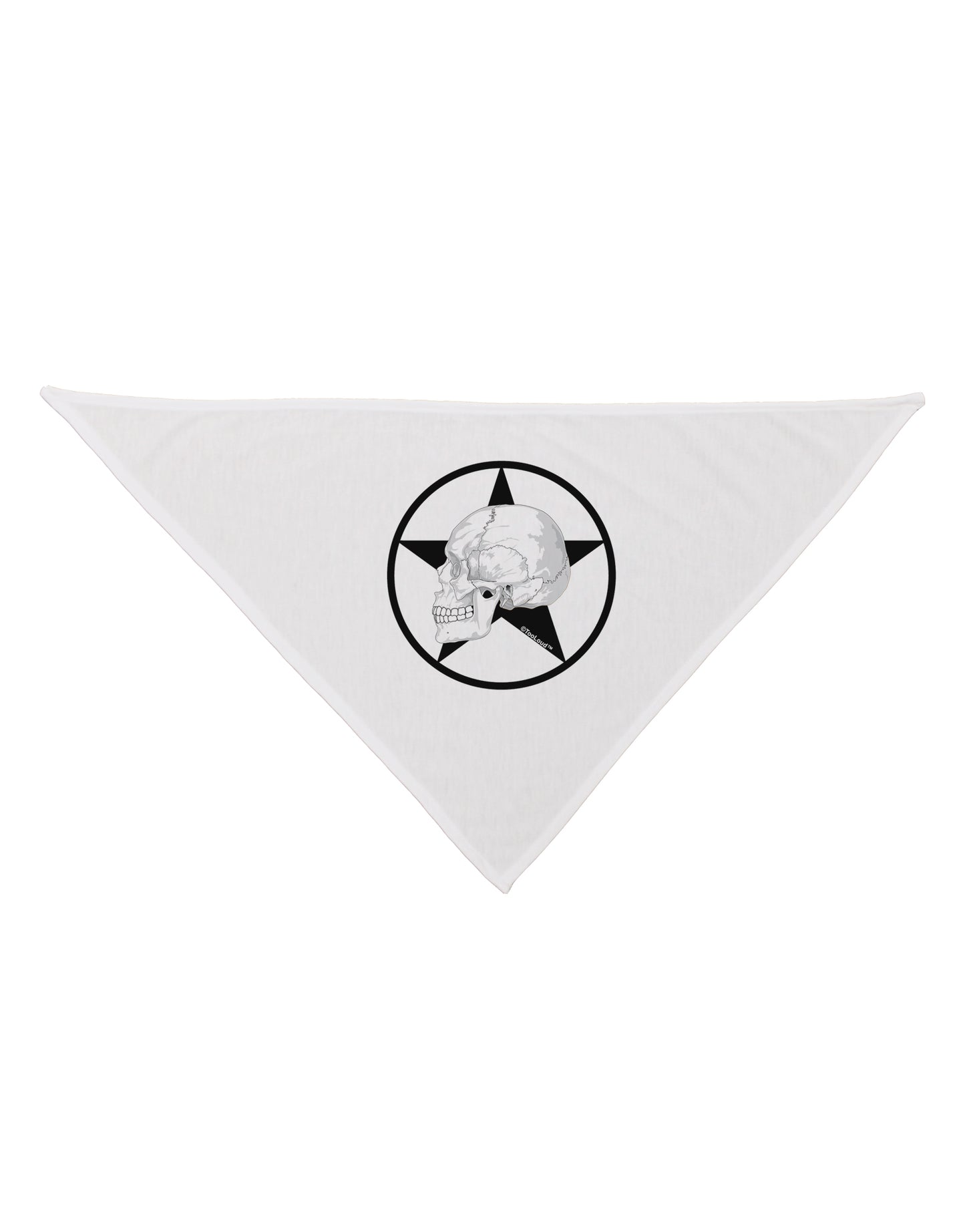 White Skull With Star Dog Bandana 26 by TooLoud-Dog Bandana-TooLoud-White-One-Size-Fits-Most-Davson Sales