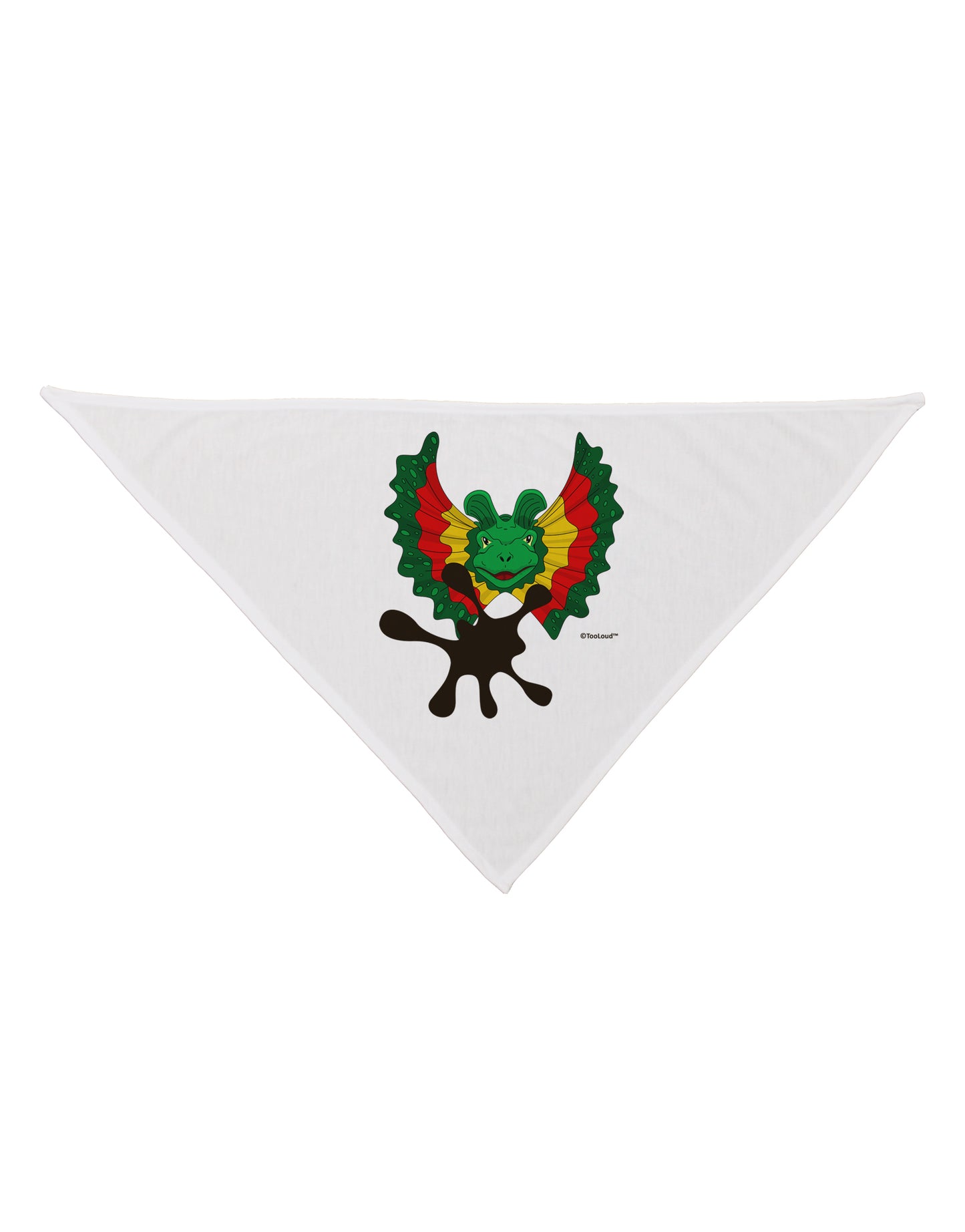 Dilophosaurus Design - Spit Dog Bandana 26 by TooLoud-Dog Bandana-TooLoud-White-One-Size-Fits-Most-Davson Sales