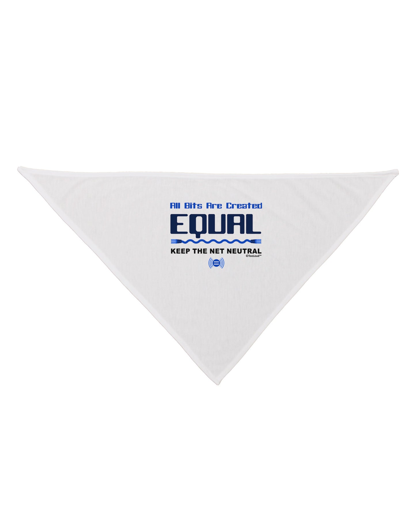 All Bits Are Created Equal - Net Neutrality Dog Bandana 26-Dog Bandana-TooLoud-White-One-Size-Fits-Most-Davson Sales