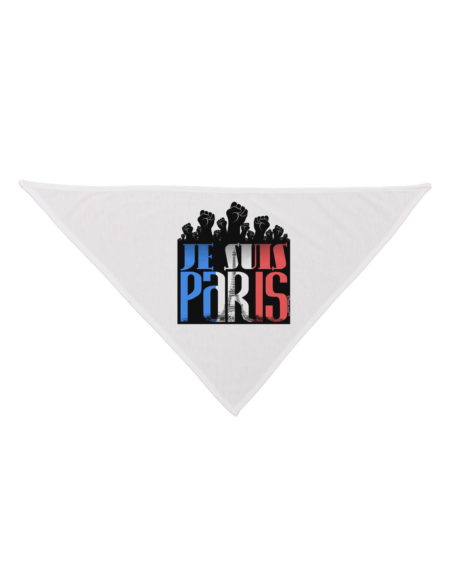 Je Suis Paris - Strong Dog Bandana 26" by-Dog Bandana-TooLoud-White-One-Size-Fits-Most-Davson Sales