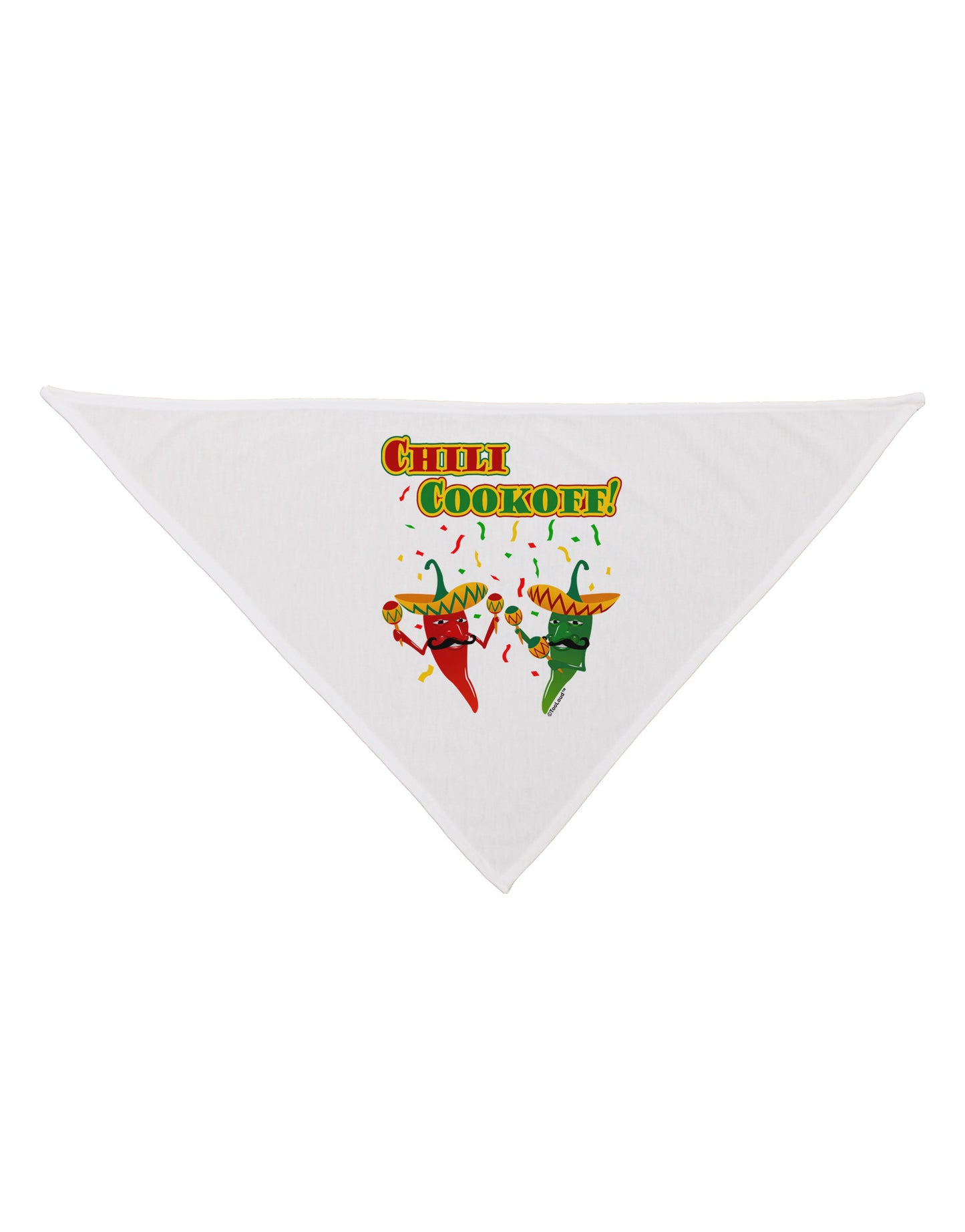 Chili Cookoff! Chile Peppers Dog Bandana 26-Dog Bandana-TooLoud-White-One-Size-Fits-Most-Davson Sales