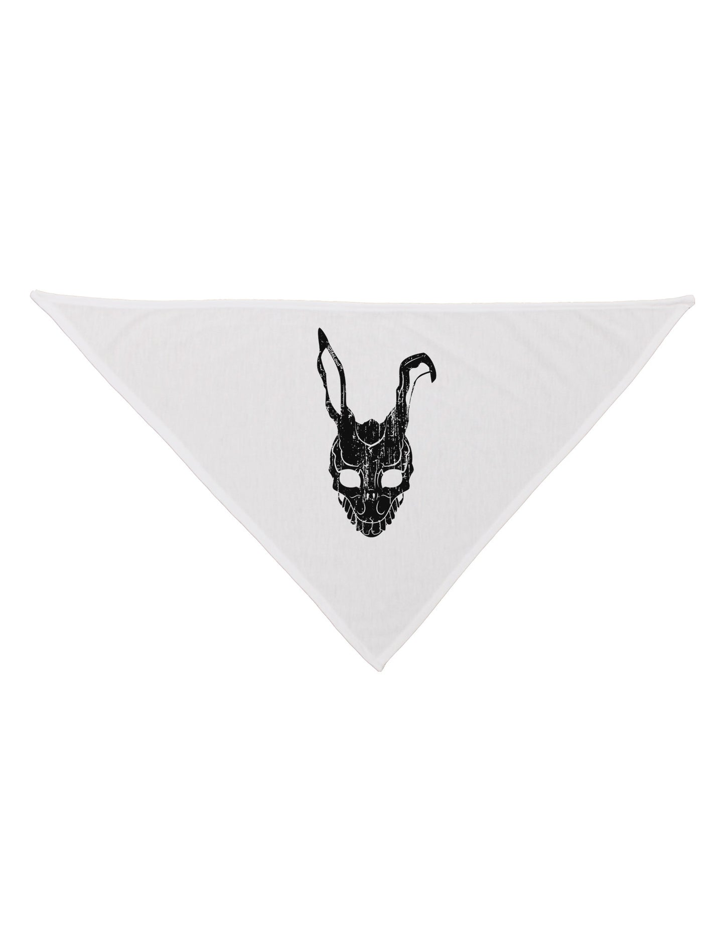 Scary Bunny Face Black Distressed Dog Bandana 26-Dog Bandana-TooLoud-White-One-Size-Fits-Most-Davson Sales