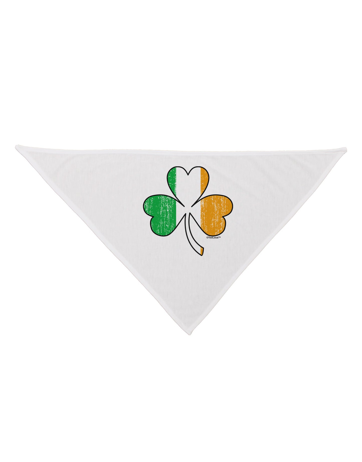 Irish Flag - Shamrock Distressed Dog Bandana 26 by TooLoud-Dog Bandana-TooLoud-White-One-Size-Fits-Most-Davson Sales