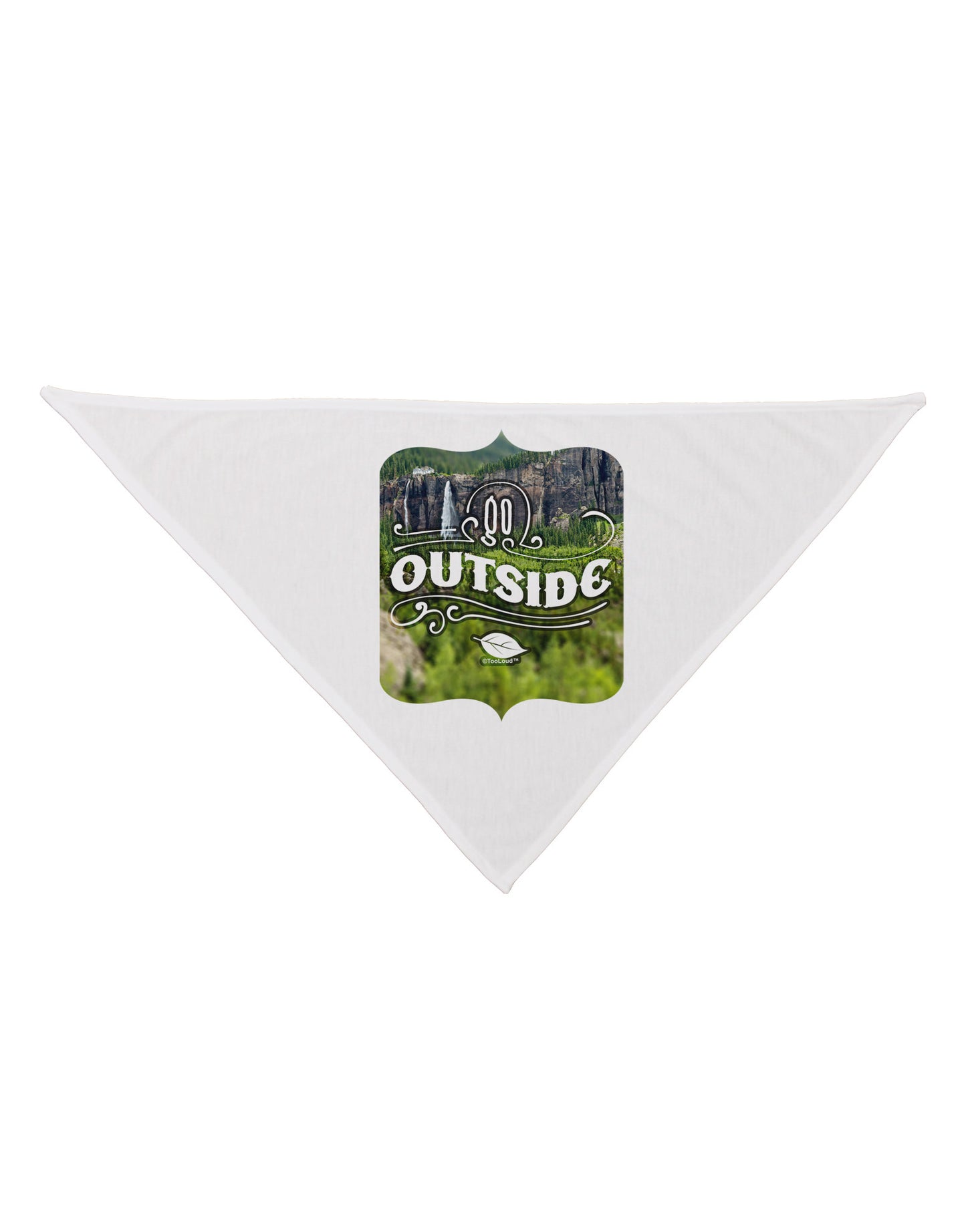Go Outside - Beautiful Cliffs Dog Bandana 26" by-Dog Bandana-TooLoud-White-One-Size-Fits-Most-Davson Sales