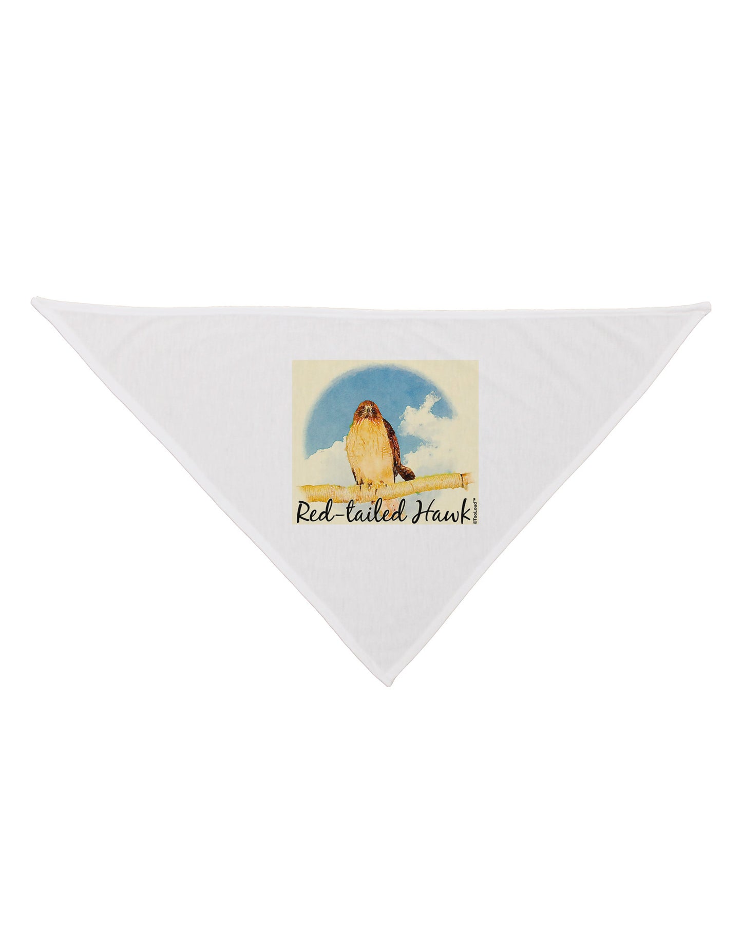 Red-tailed Hawk Text Dog Bandana 26-Dog Bandana-TooLoud-White-One-Size-Fits-Most-Davson Sales