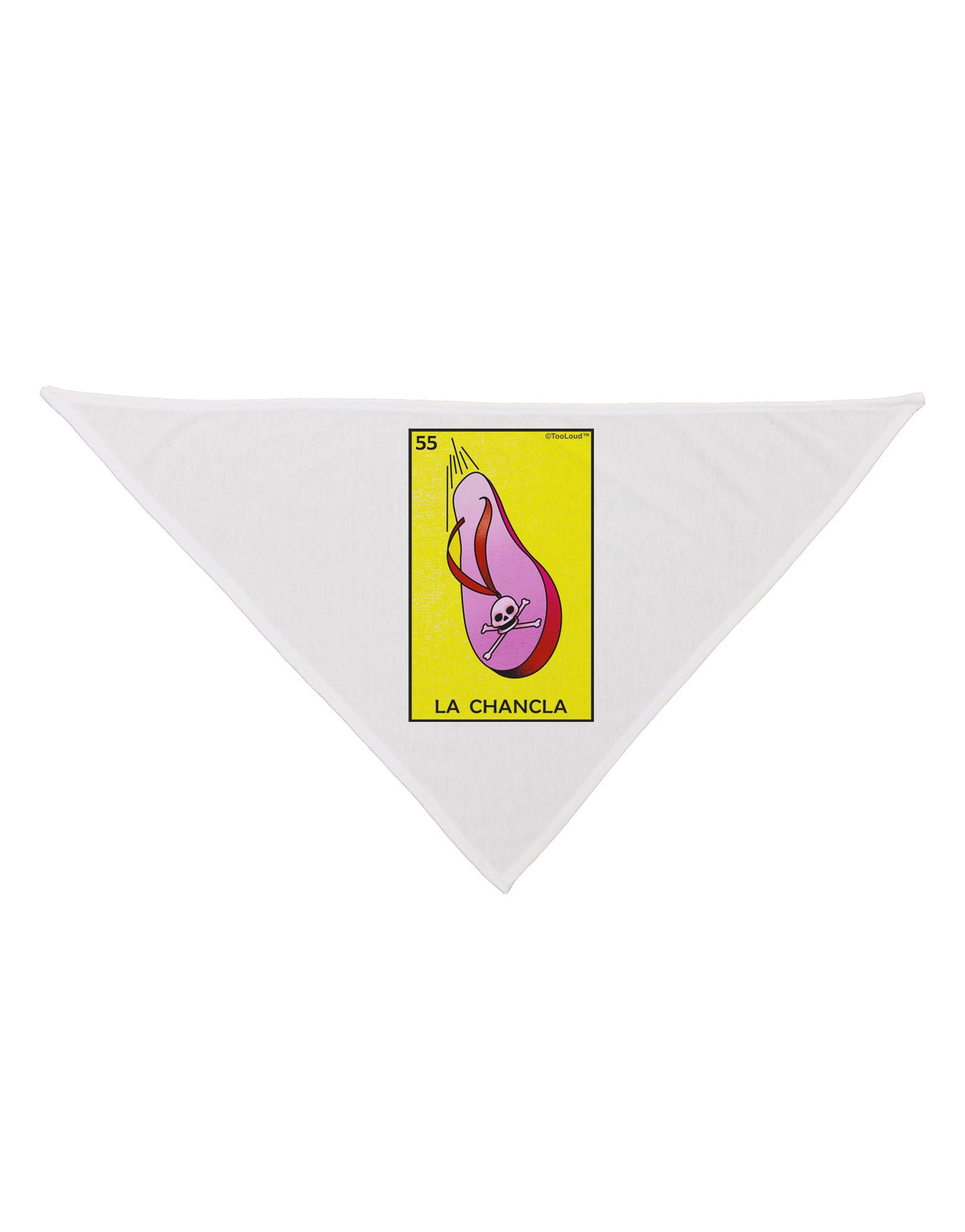 La Chancla Loteria Solid Dog Bandana 26" by-Dog Bandana-TooLoud-White-One-Size-Fits-Most-Davson Sales
