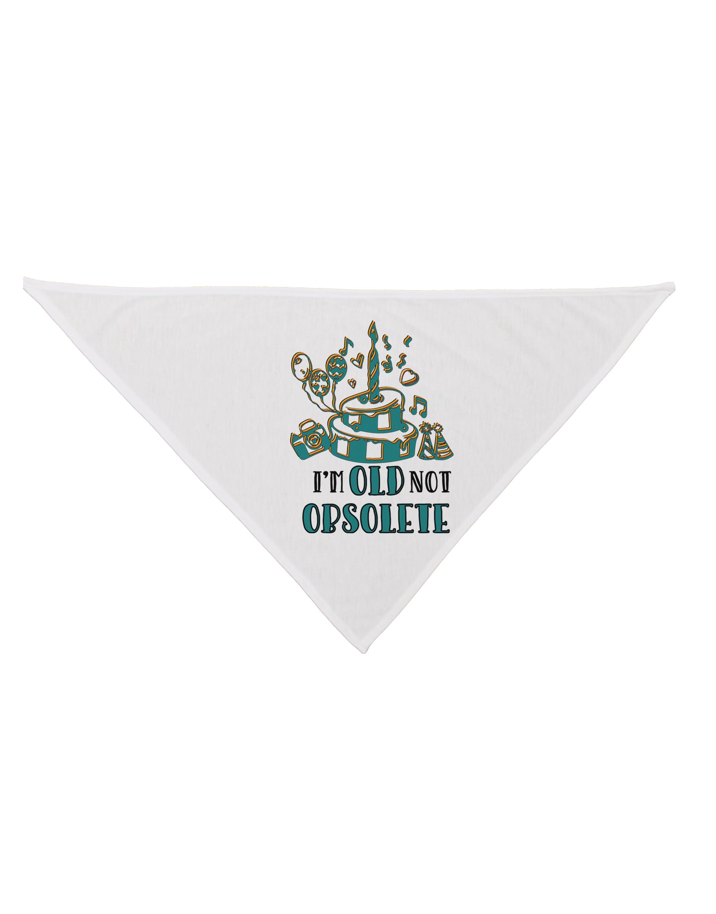 Im Old Not Obsolete Dog Bandana 26 Inch-Dog Bandana-TooLoud-White-One-Size-Fits-Most-Davson Sales