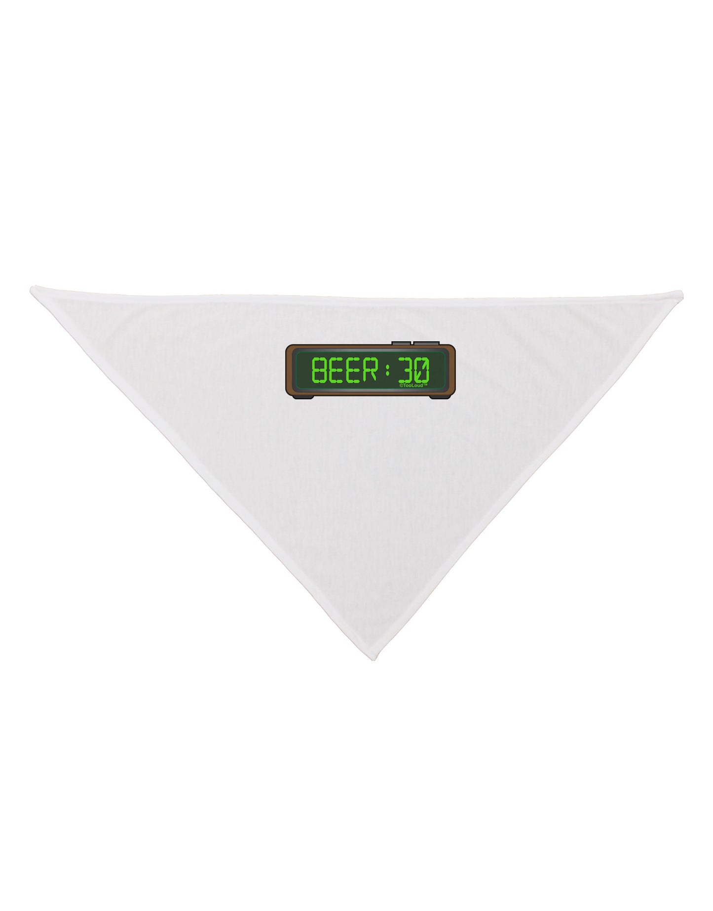Beer 30 - Digital Clock Dog Bandana 26 by TooLoud-Dog Bandana-TooLoud-White-One-Size-Fits-Most-Davson Sales