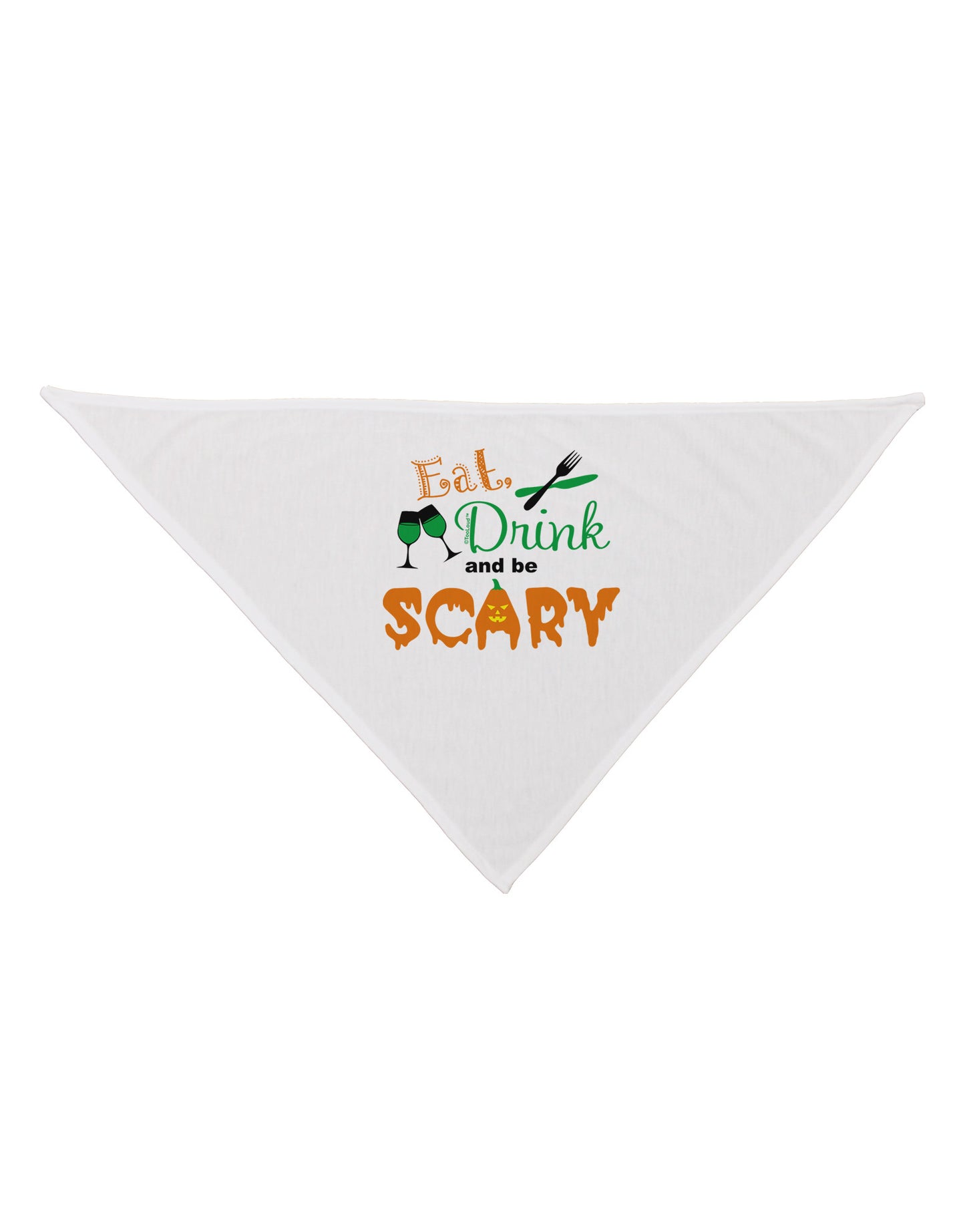 Eat Drink Scary Green Dog Bandana 26-Dog Bandana-TooLoud-White-One-Size-Fits-Most-Davson Sales