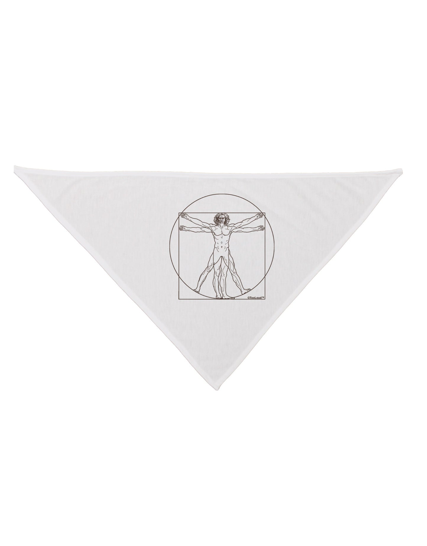 TooLoud Vitruvian Man Drawing Dog Bandana 26-Dog Bandana-TooLoud-White-One-Size-Fits-Most-Davson Sales