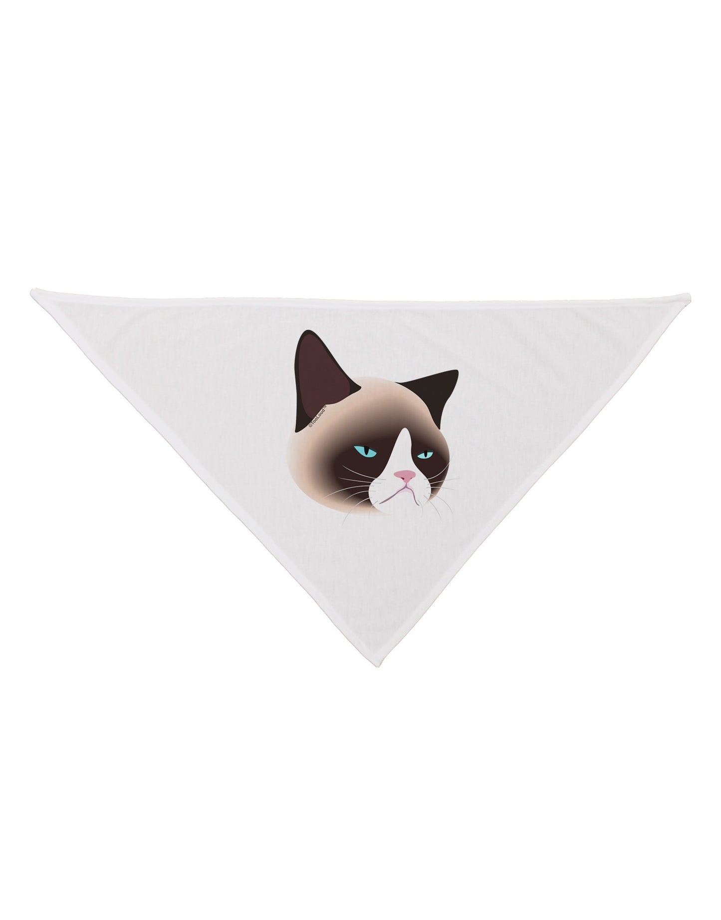 Cute Disgruntled Siamese Cat Dog Bandana 26-Dog Bandana-TooLoud-White-One-Size-Fits-Most-Davson Sales