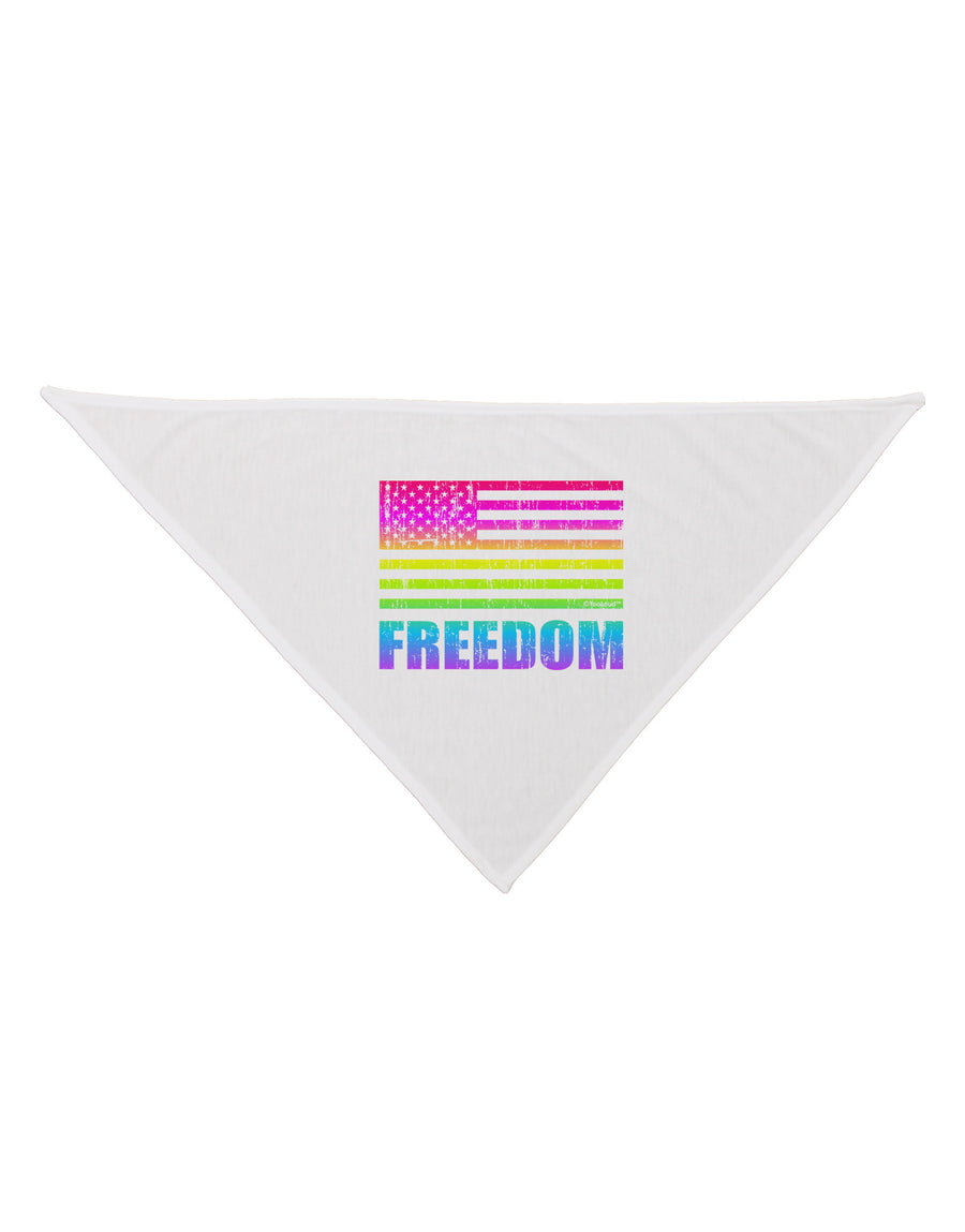 American Pride - Rainbow Flag - Freedom Dog Bandana 26-Dog Bandana-TooLoud-White-One-Size-Fits-Most-Davson Sales